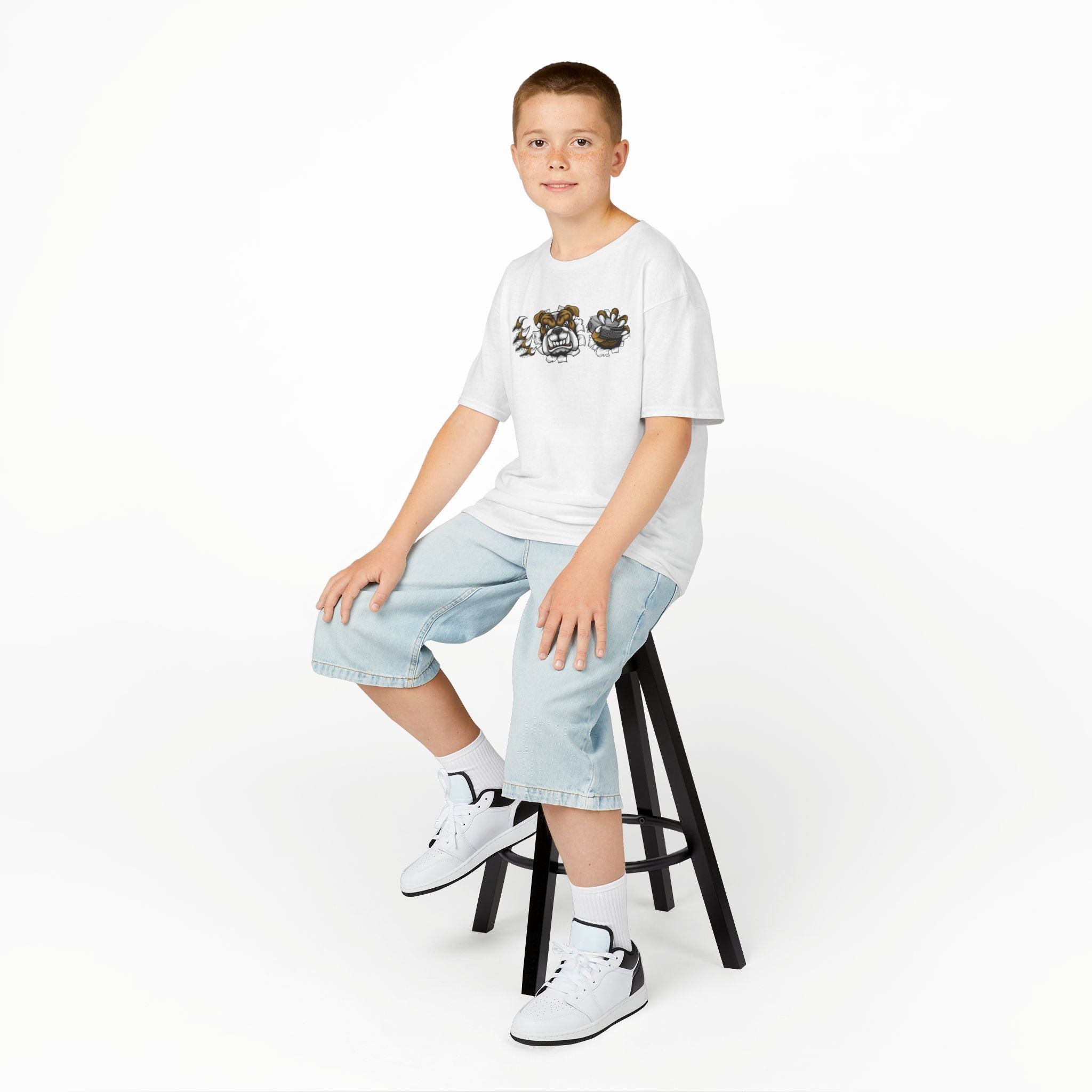 Kids Cartoon Bulldog Tee | Fun Graphic Tee, Cute Kids T-Shirt, Animal Lover Gift, Casual Wear, Birthday Gift