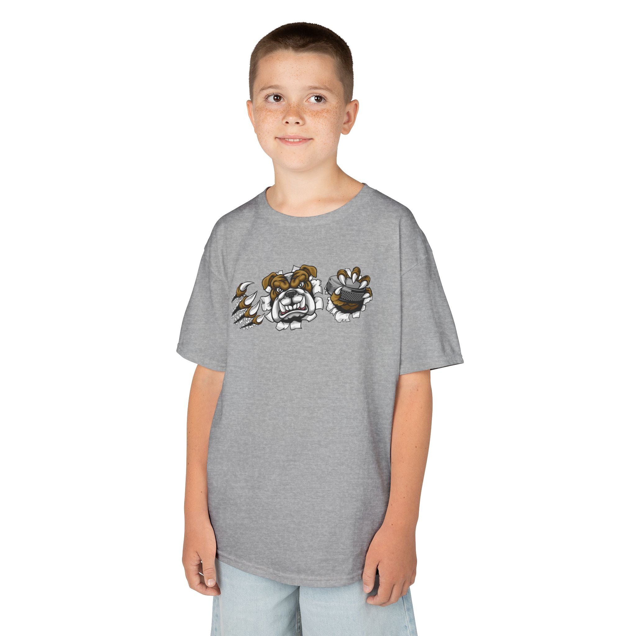Kids Cartoon Bulldog Tee | Fun Graphic Tee, Cute Kids T-Shirt, Animal Lover Gift, Casual Wear, Birthday Gift