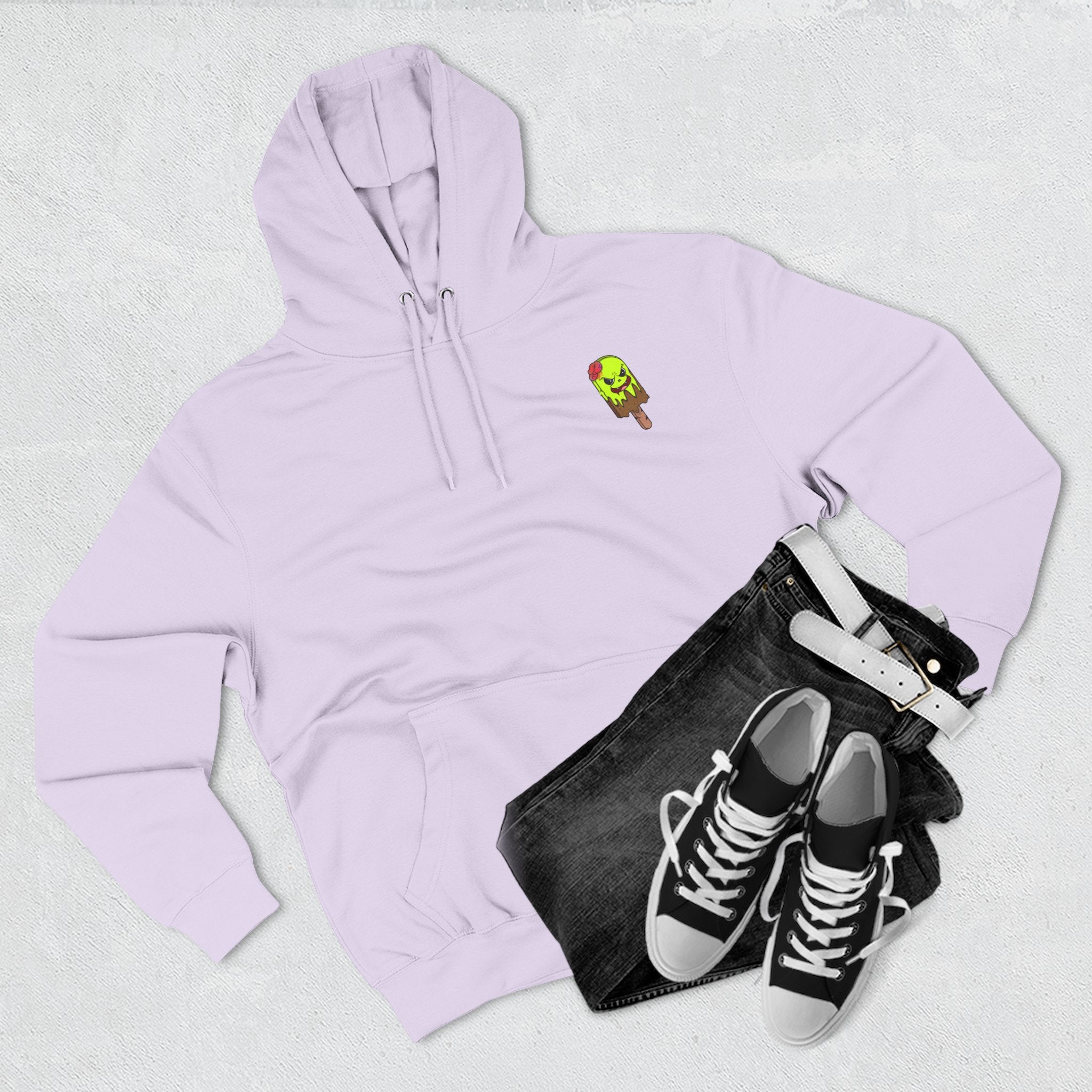 Zombie Hand Three-Panel Fleece Hoodie, Halloween Apparel, Graphic Hoodie, Unisex Sweatshirt, Fun Gift for Friends
