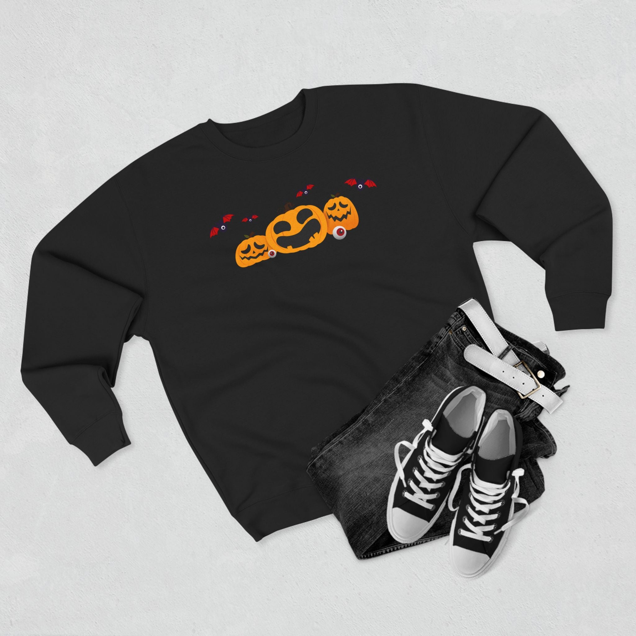 Cozy Halloween Sweatshirt, Unisex Crewneck for Fall, Pumpkin Sweatshirt, Halloween Apparel, Autumn Fashion
