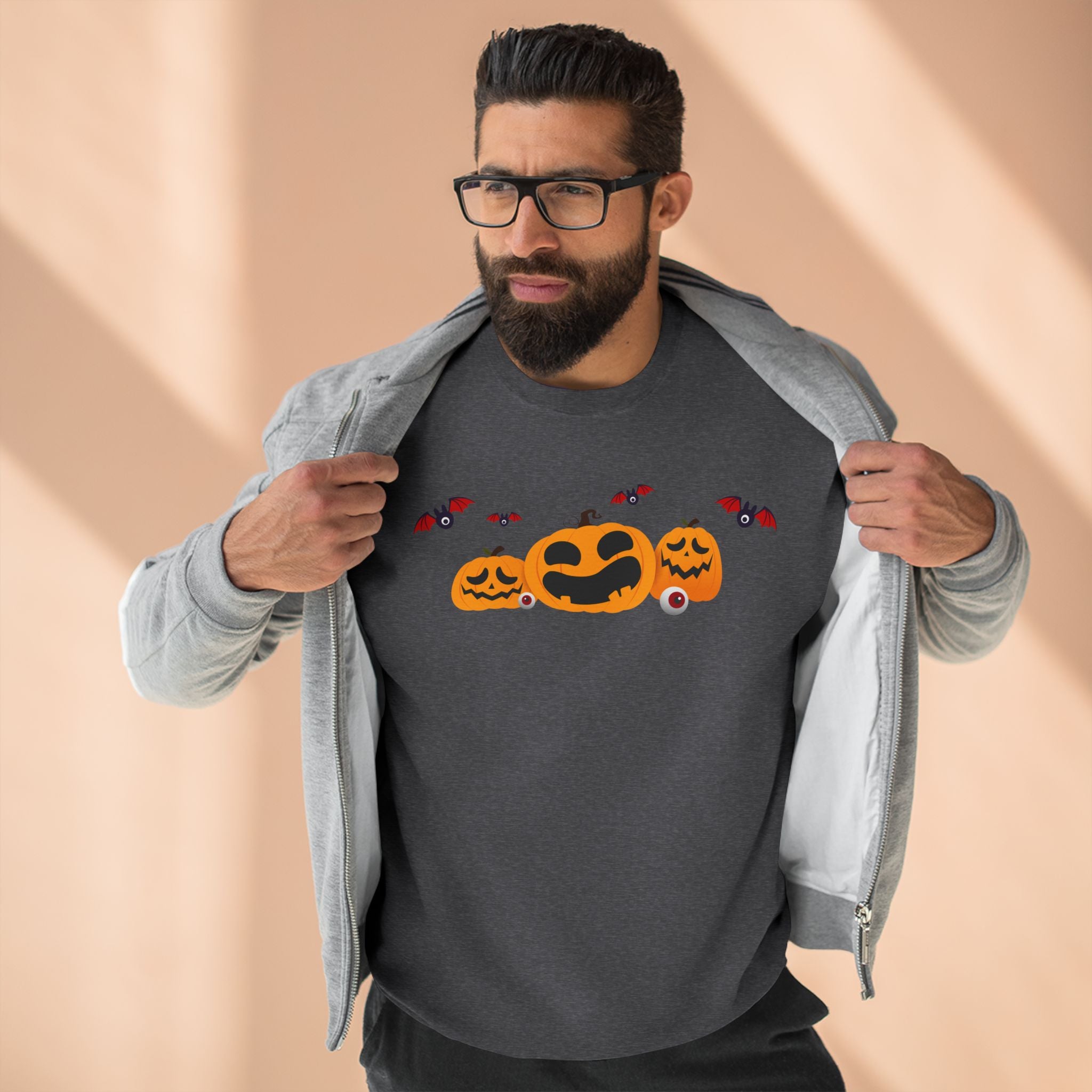 Cozy Halloween Sweatshirt, Unisex Crewneck for Fall, Pumpkin Sweatshirt, Halloween Apparel, Autumn Fashion