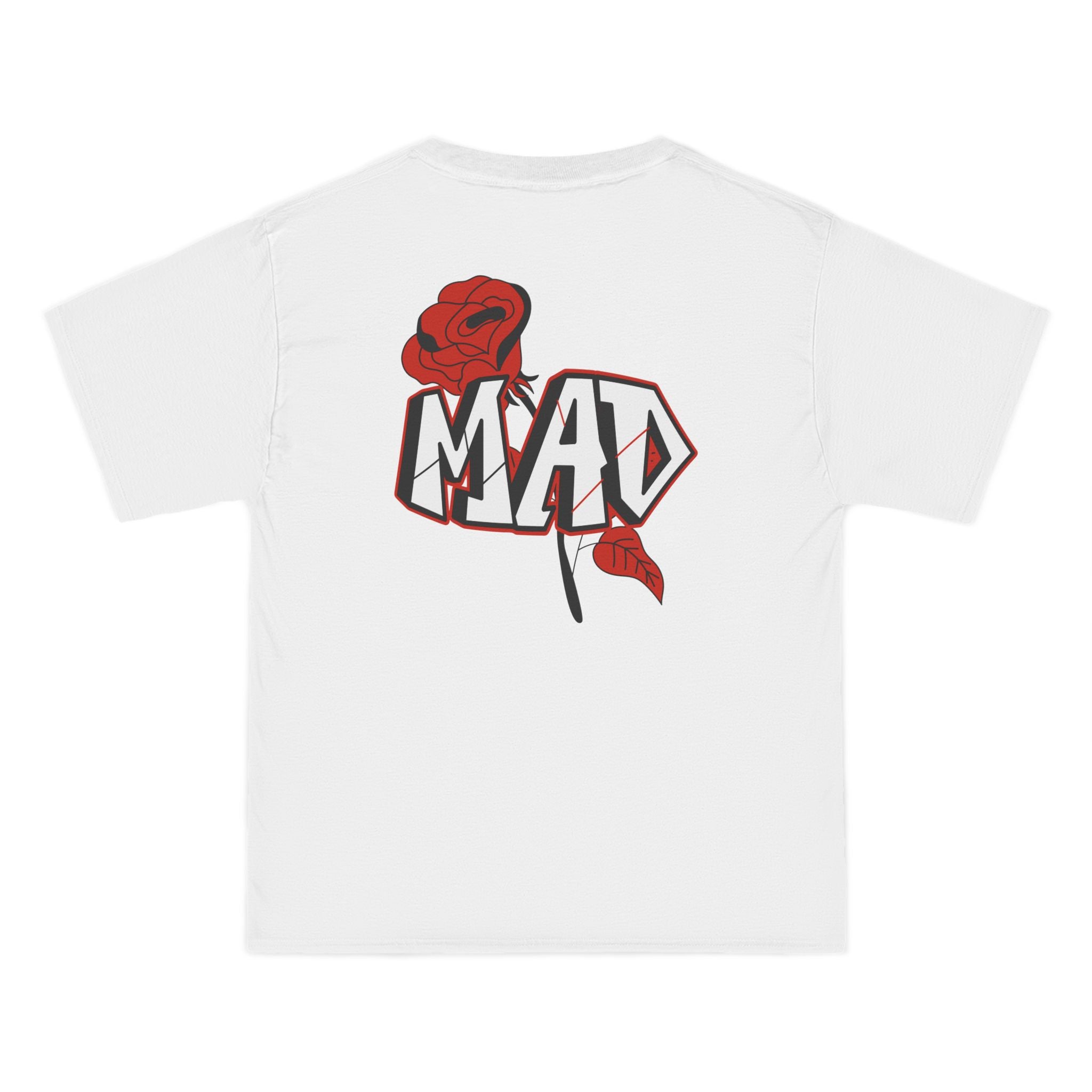 Mad Rose Short-Sleeve T-Shirt, Casual Tee, Streetwear Top, Gift for Fashion Lovers, Unique Graphic Shirt, Trendy Apparel