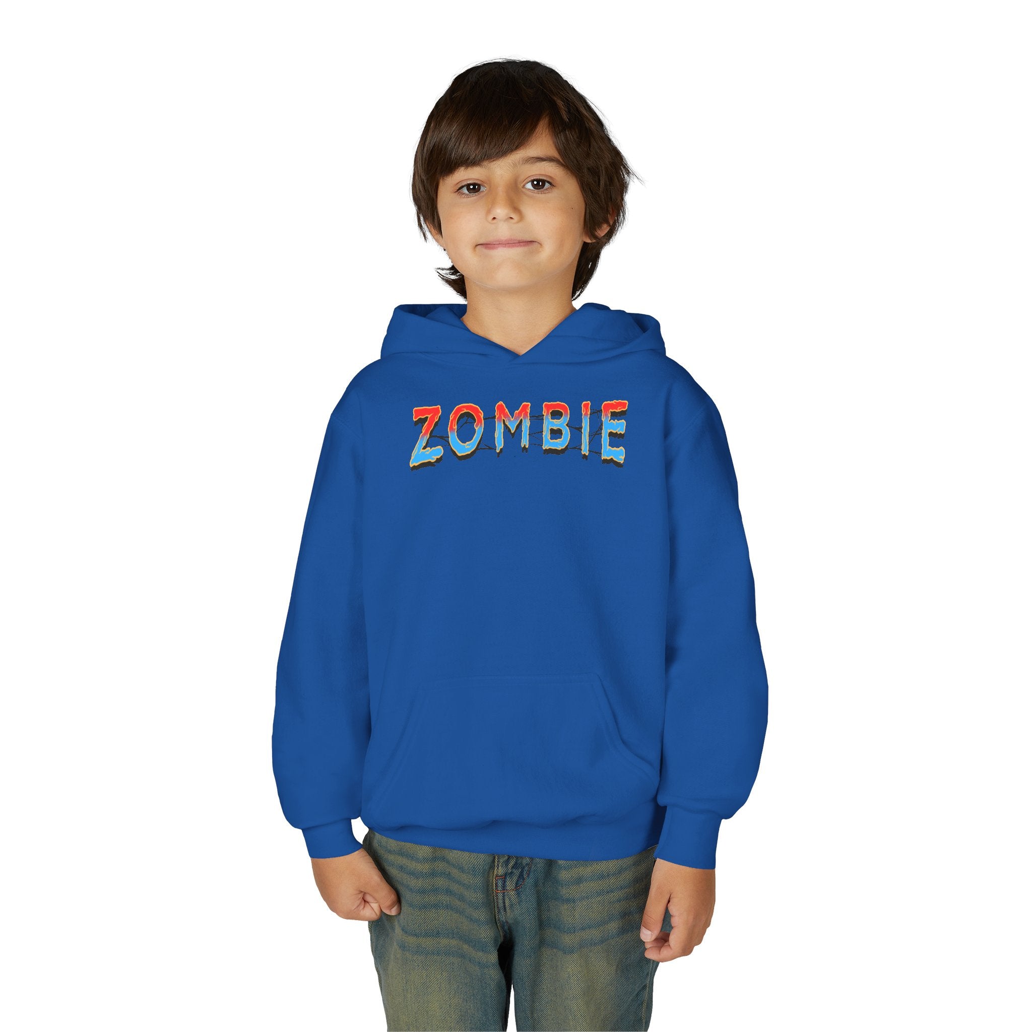 Youth Zombie Hoodie, Fun Halloween Sweatshirt, Cool Costume Apparel, Kids Graphic Hoodie, Gift for Halloween, Scary Cartoon Hoodie