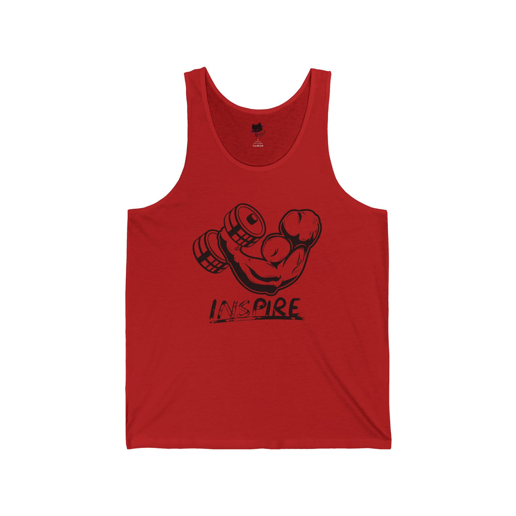 Inspire Fitness Tank Top, Unisex Workout Shirt, Motivational Gym Apparel, Perfect for Gifts, Summer Exercise Wear
