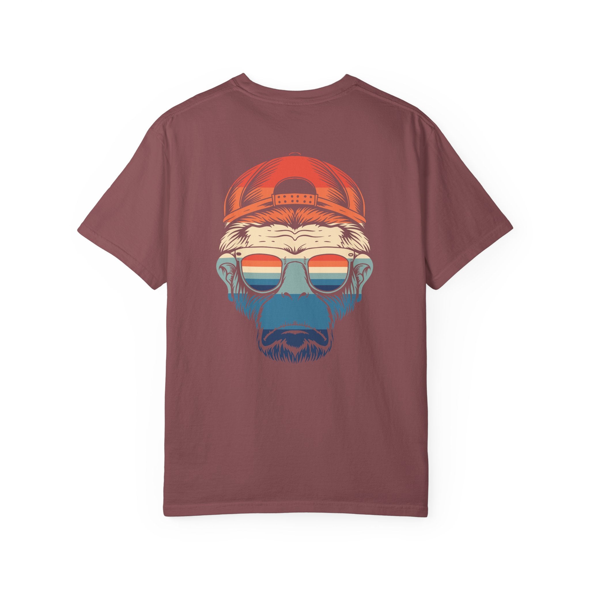 Retro Monkey Graphic T-Shirt, Unisex Casual Tee, Perfect for Summer, Gifts for Animal Lovers, Beachwear, Fun Retro Style