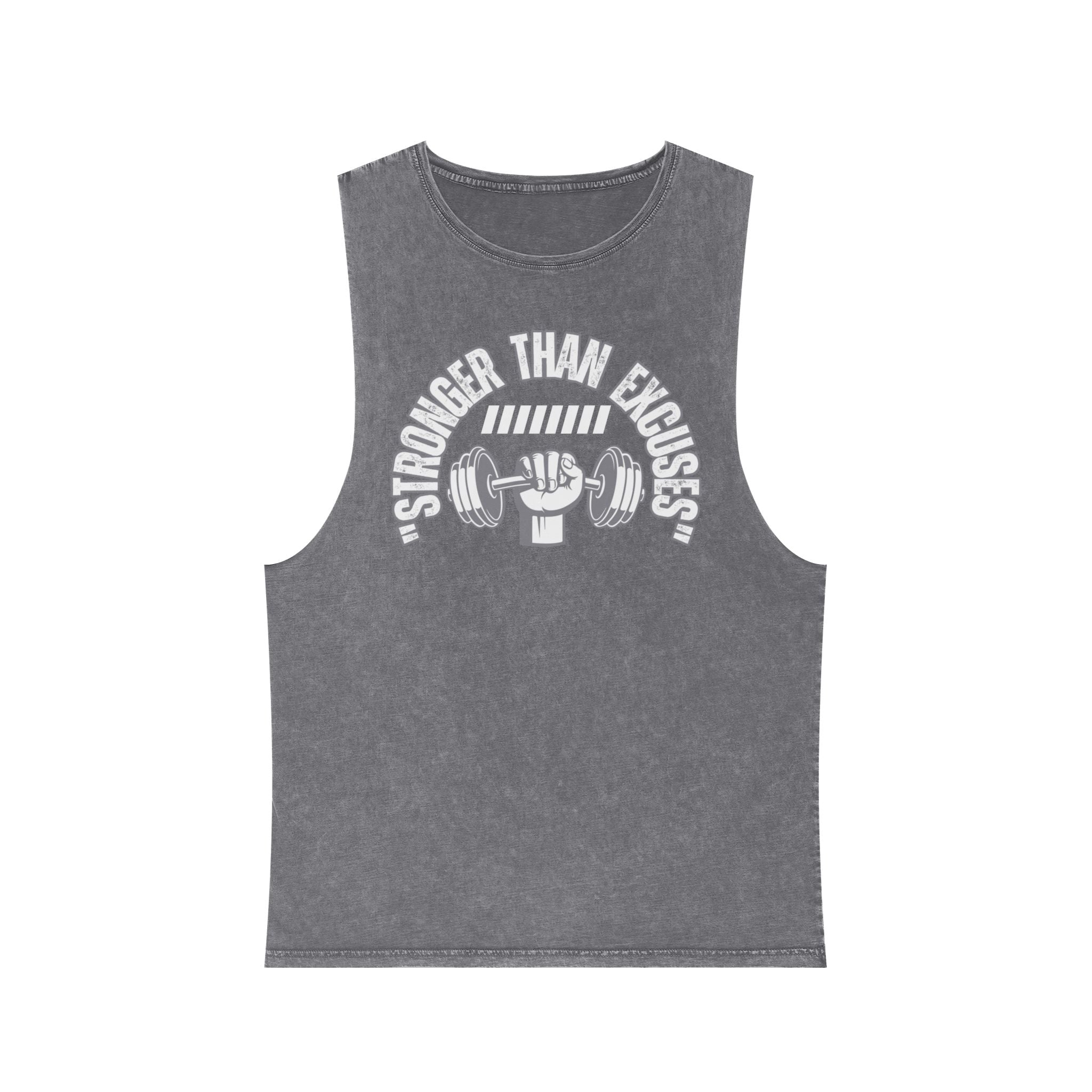 Motivational Unisex Tank Top - 'Stronger Than Excuses' - Gym Wear, Workout Clothes, Fitness Apparel, Casual Summer Top, Gift for Athletes