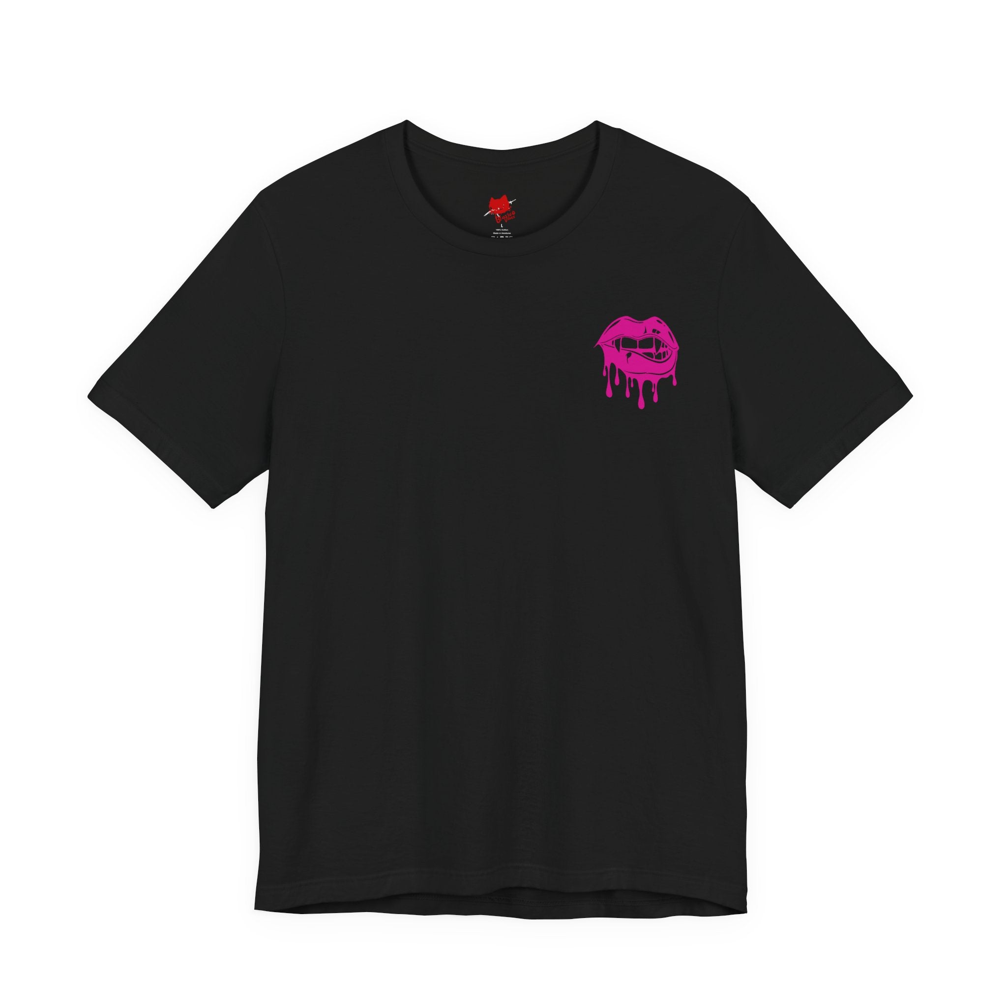 Edgy Graphic Tee with Skull and Lips, Unisex T-Shirt for Trendsetters, Casual Wear, Festival Outfit, Gift for Her/Him
