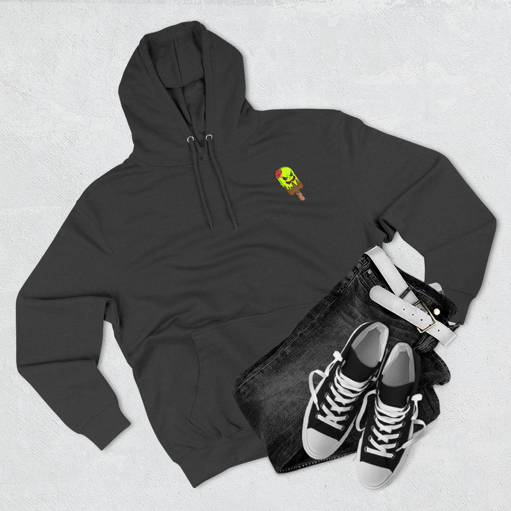Zombie Hand Three-Panel Fleece Hoodie, Halloween Apparel, Graphic Hoodie, Unisex Sweatshirt, Fun Gift for Friends