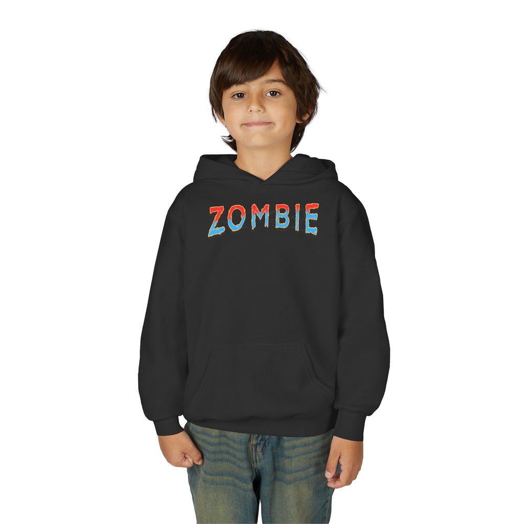 Youth Zombie Hoodie, Fun Halloween Sweatshirt, Cool Costume Apparel, Kids Graphic Hoodie, Gift for Halloween, Scary Cartoon Hoodie