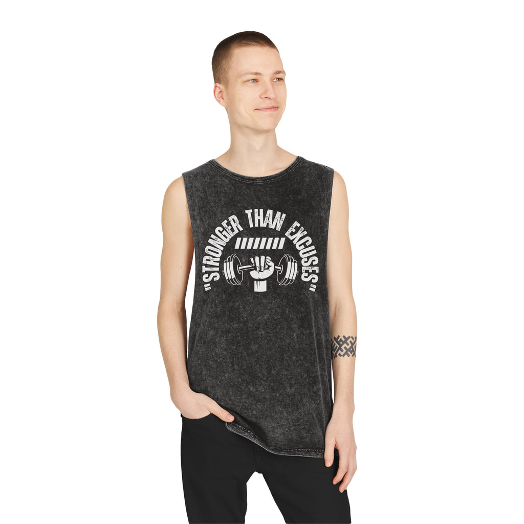 Motivational Unisex Tank Top - 'Stronger Than Excuses' - Gym Wear, Workout Clothes, Fitness Apparel, Casual Summer Top, Gift for Athletes