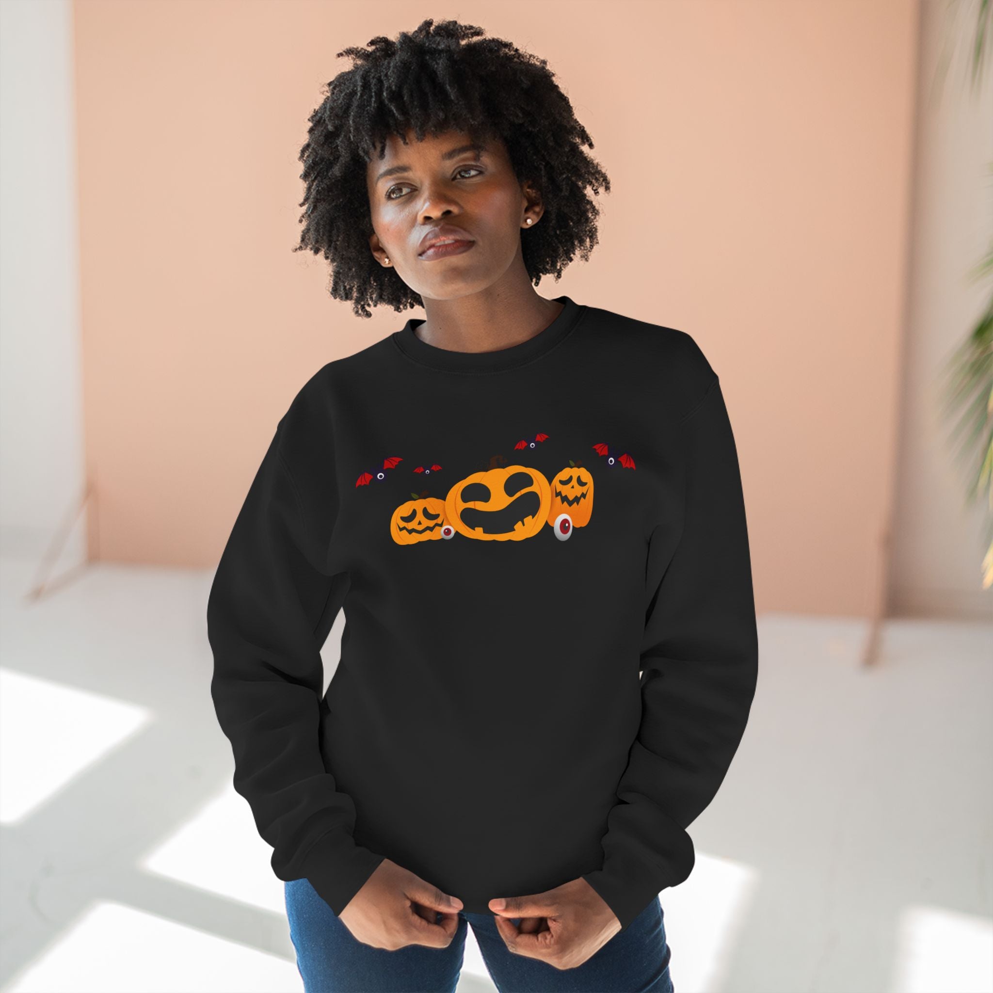 Cozy Halloween Sweatshirt, Unisex Crewneck for Fall, Pumpkin Sweatshirt, Halloween Apparel, Autumn Fashion