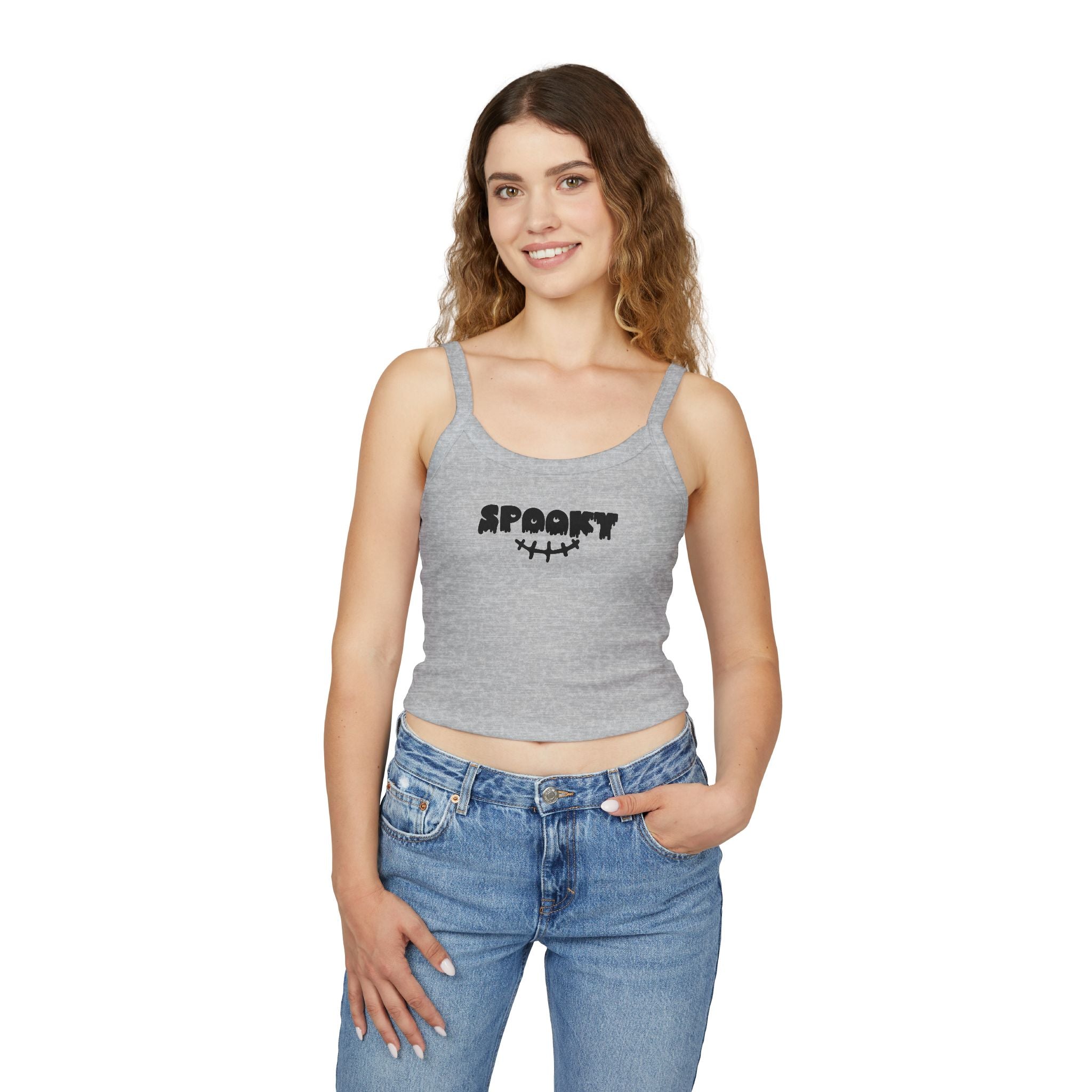 Spooky Women's Spaghetti Strap Tank Top | Halloween Top, Casual Wear, Summer Fashion, Festival Style, Boho Outfit