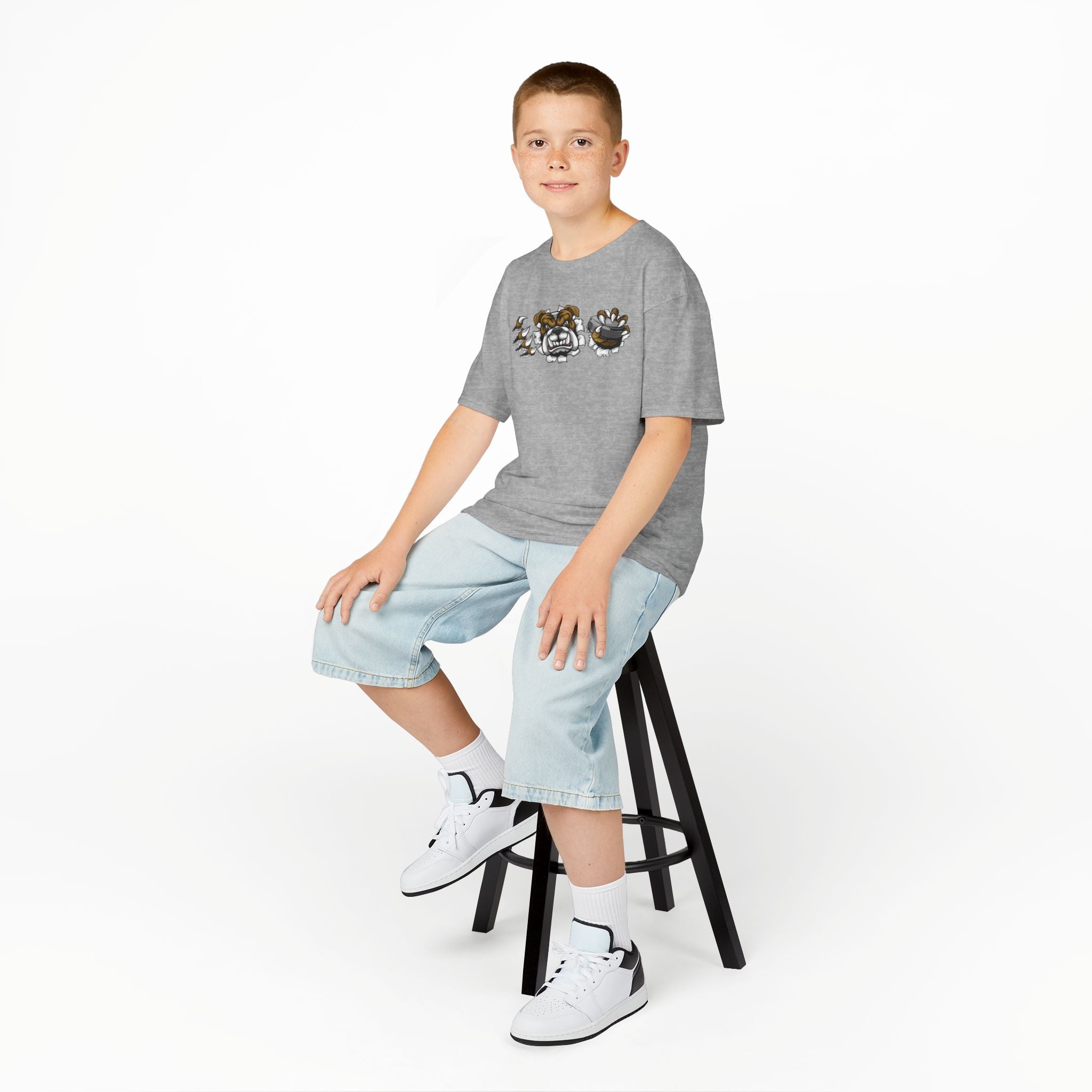 Kids Cartoon Bulldog Tee | Fun Graphic Tee, Cute Kids T-Shirt, Animal Lover Gift, Casual Wear, Birthday Gift