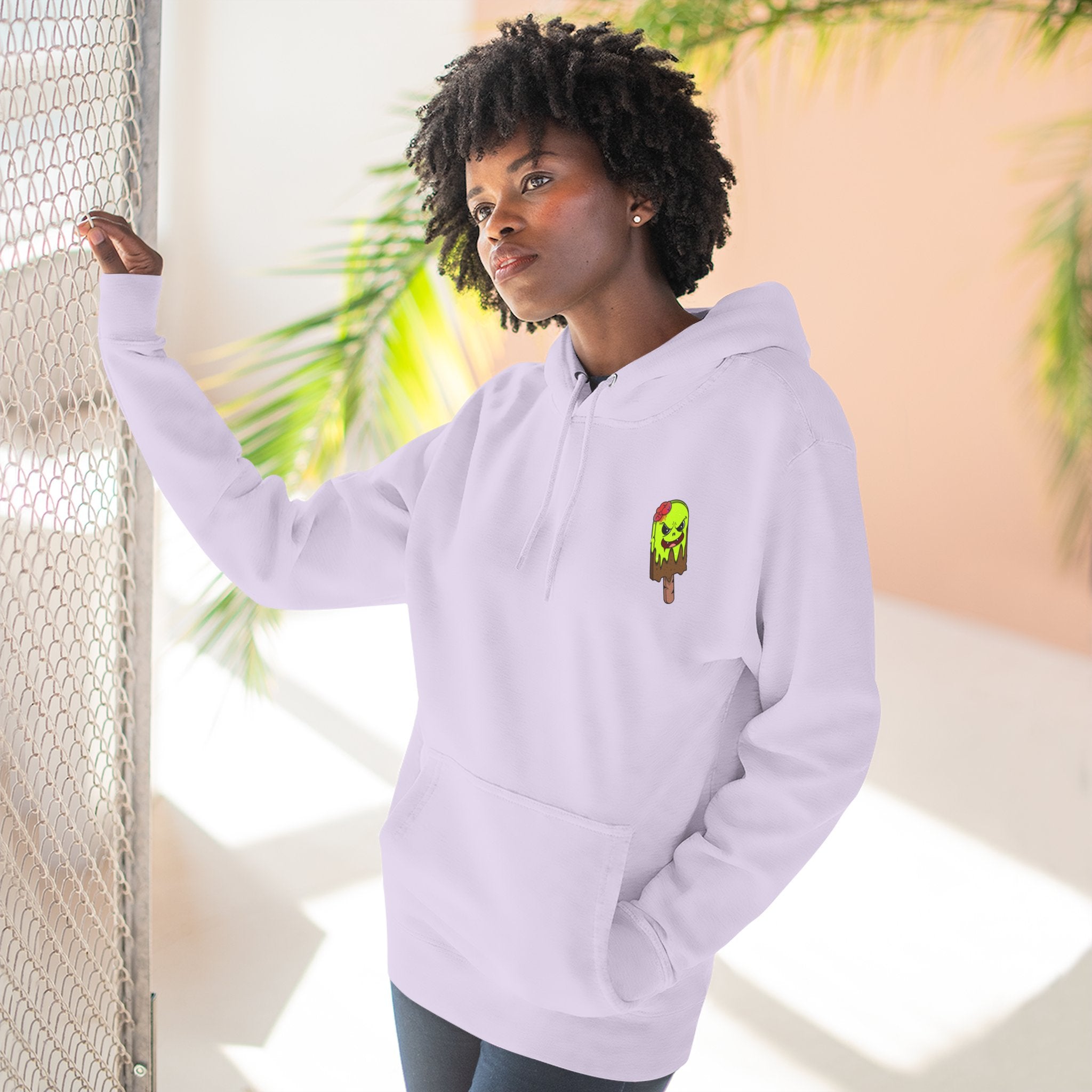 Zombie Hand Three-Panel Fleece Hoodie, Halloween Apparel, Graphic Hoodie, Unisex Sweatshirt, Fun Gift for Friends