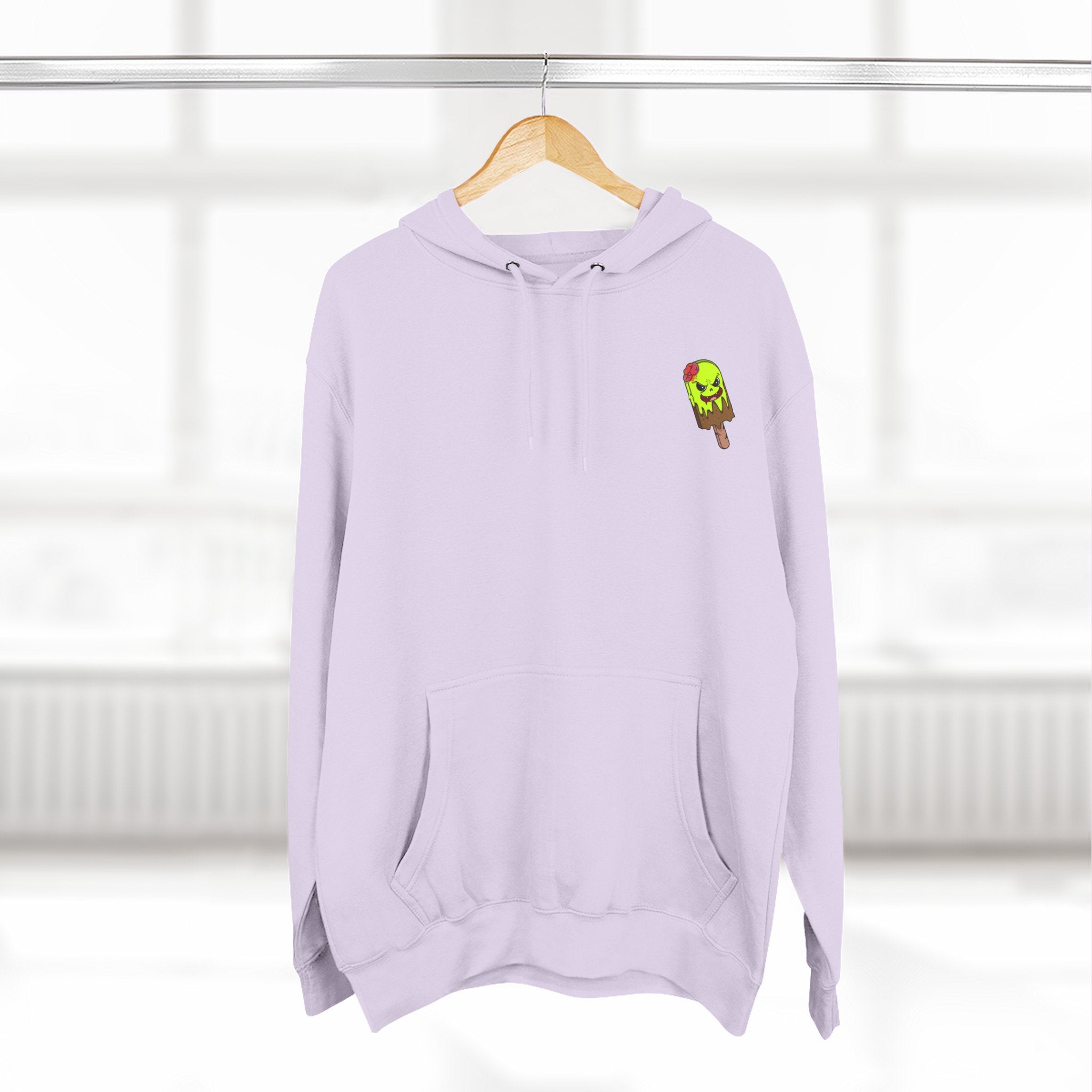 Zombie Hand Three-Panel Fleece Hoodie, Halloween Apparel, Graphic Hoodie, Unisex Sweatshirt, Fun Gift for Friends