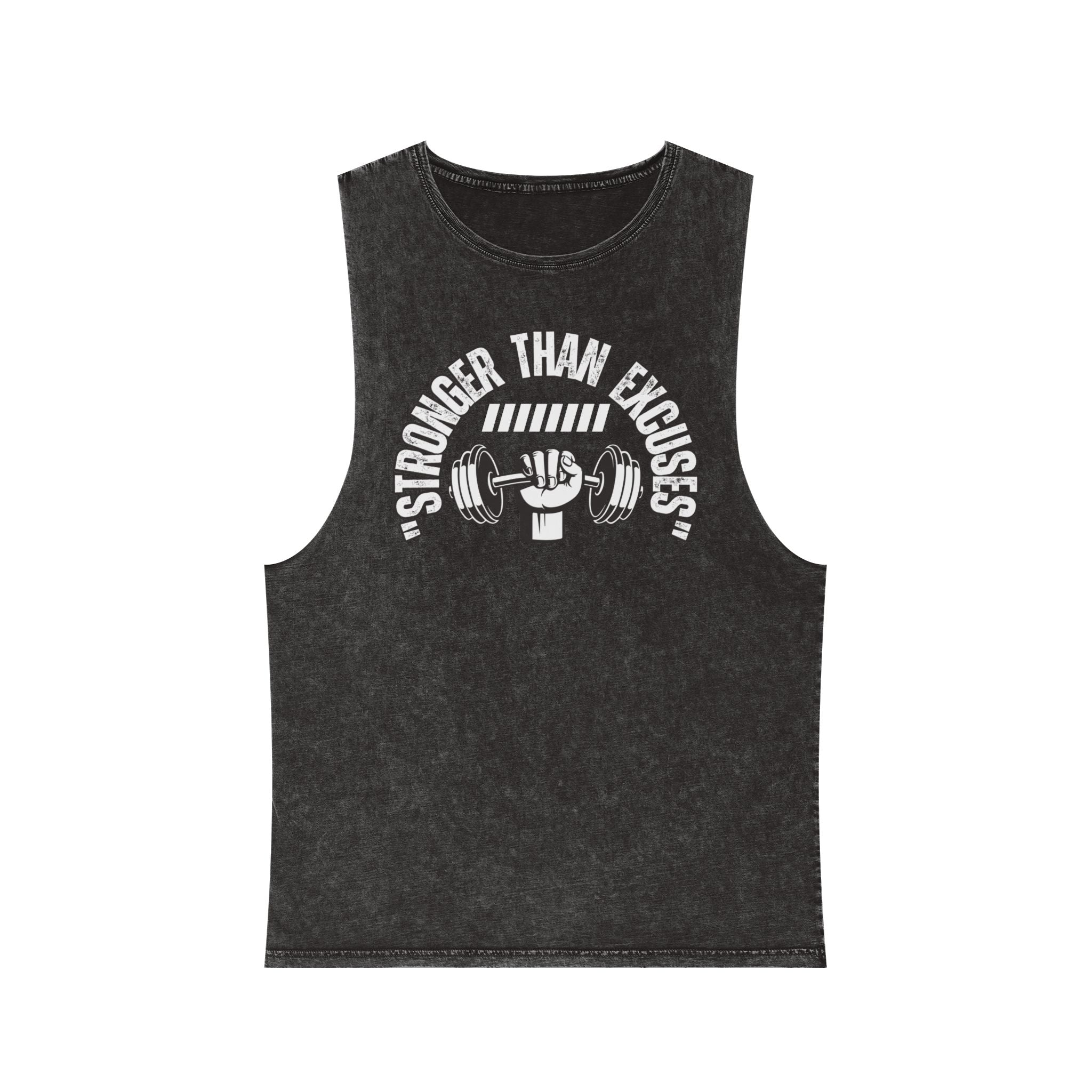 Motivational Unisex Tank Top - 'Stronger Than Excuses' - Gym Wear, Workout Clothes, Fitness Apparel, Casual Summer Top, Gift for Athletes