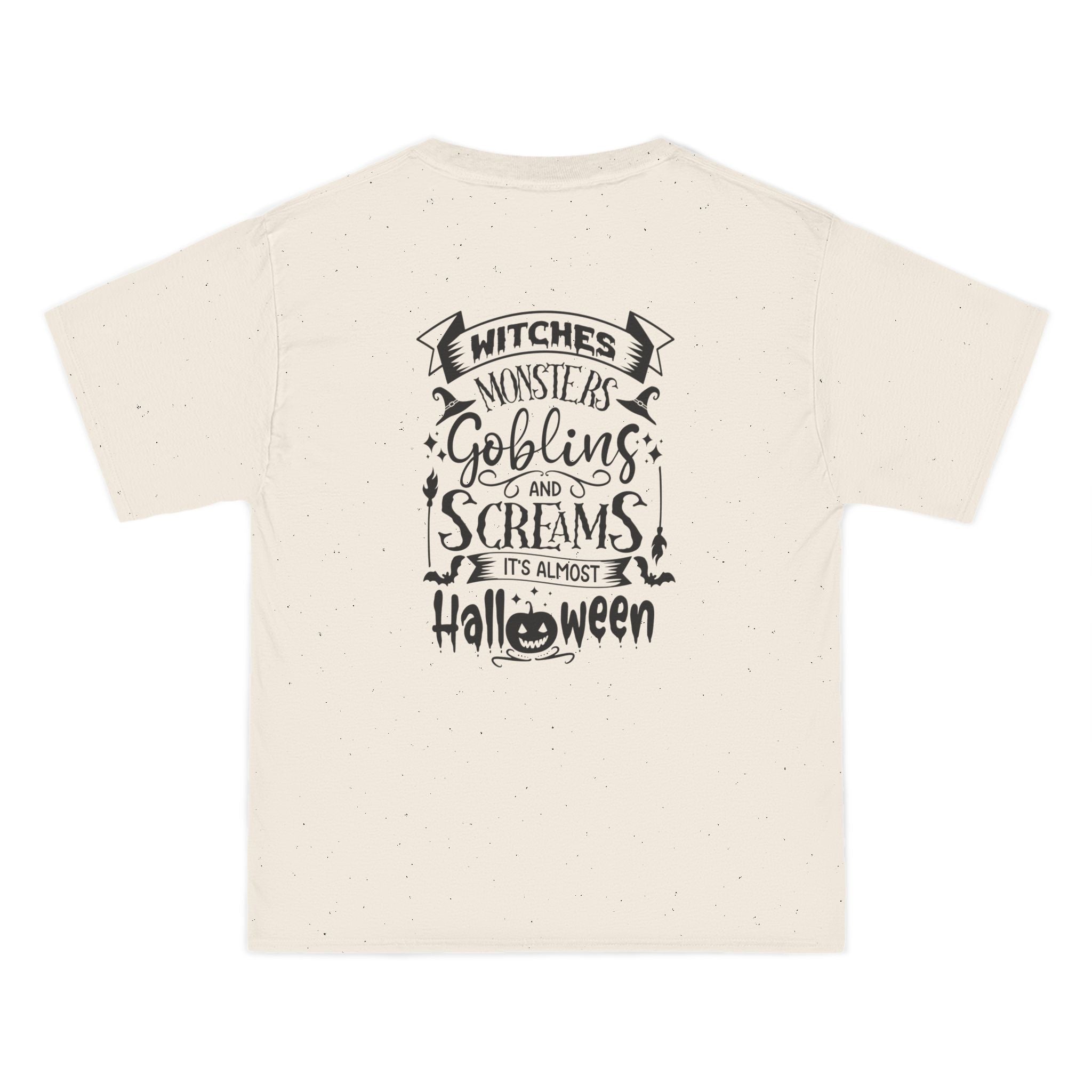 Halloween-Themed Tee, Spooky T-Shirt for Cat Lovers, Funny Halloween Shirt, Witch Motif Clothing, Casual Fall Apparel
