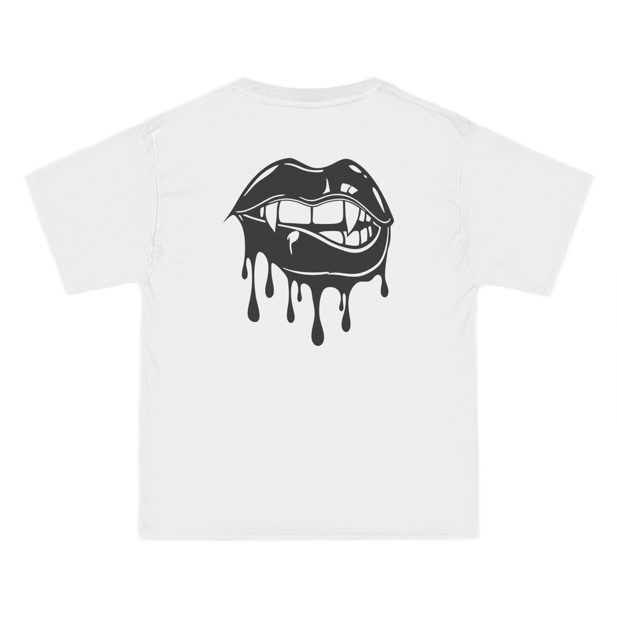 Edgy Graphic Tee with Dripping Lips Design | Casual Streetwear, Unique Gift, Trendy T-shirt, Artful Apparel, Everyday Wear