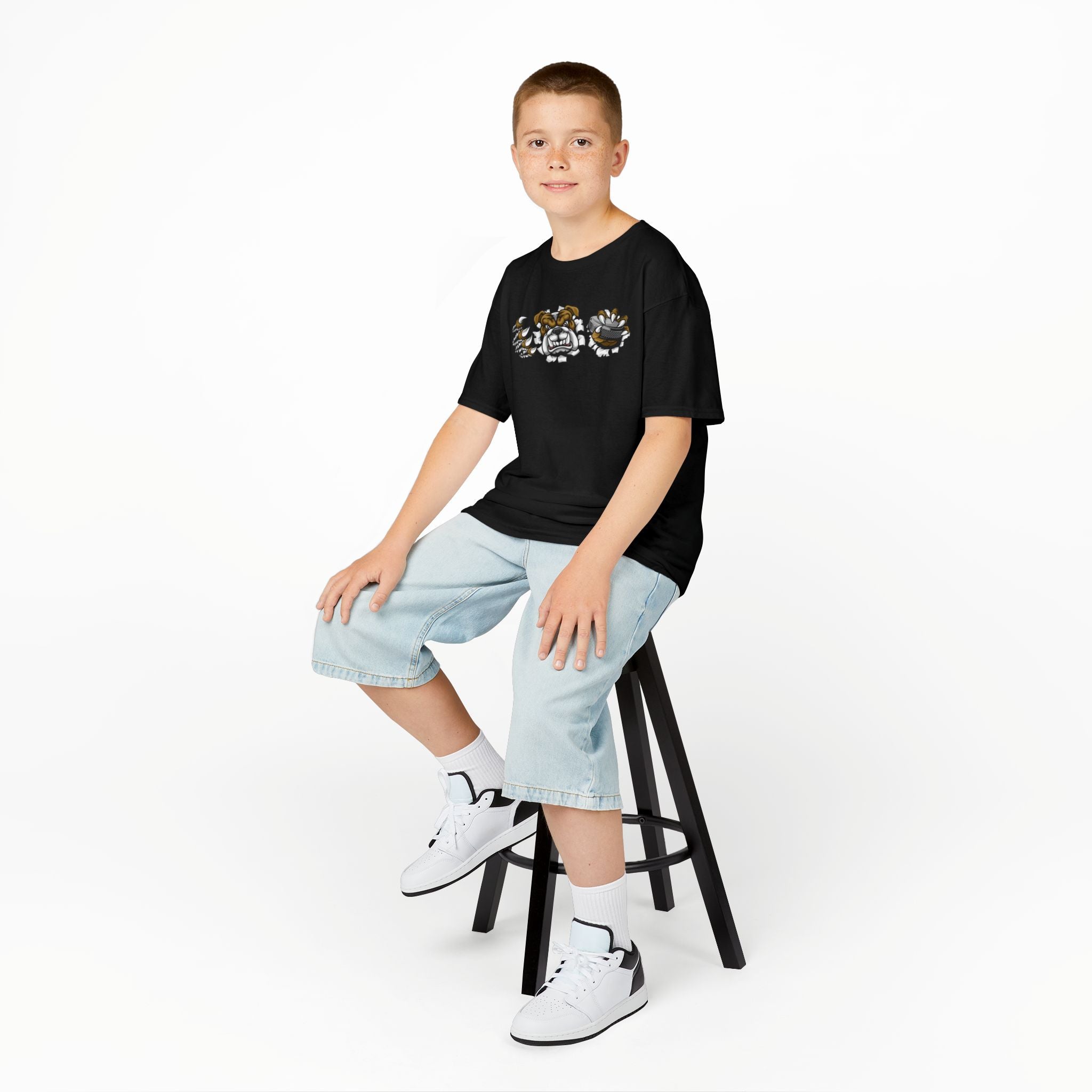Kids Cartoon Bulldog Tee | Fun Graphic Tee, Cute Kids T-Shirt, Animal Lover Gift, Casual Wear, Birthday Gift