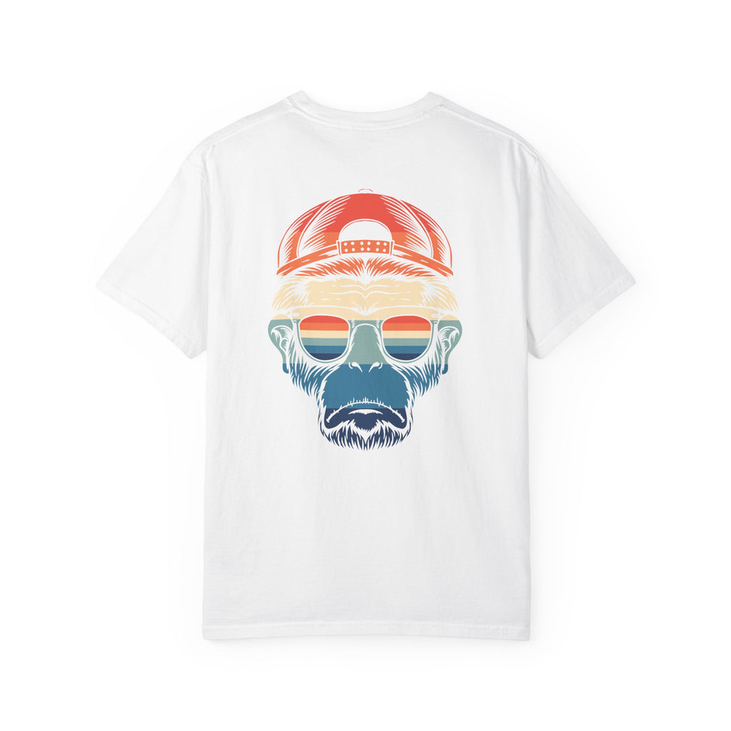 Retro Monkey Graphic T-Shirt, Unisex Casual Tee, Perfect for Summer, Gifts for Animal Lovers, Beachwear, Fun Retro Style