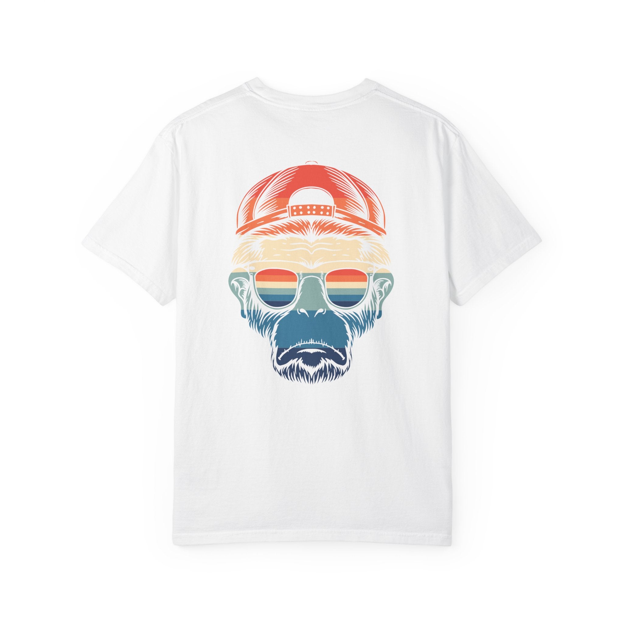 Retro Monkey Graphic T-Shirt, Unisex Casual Tee, Perfect for Summer, Gifts for Animal Lovers, Beachwear, Fun Retro Style