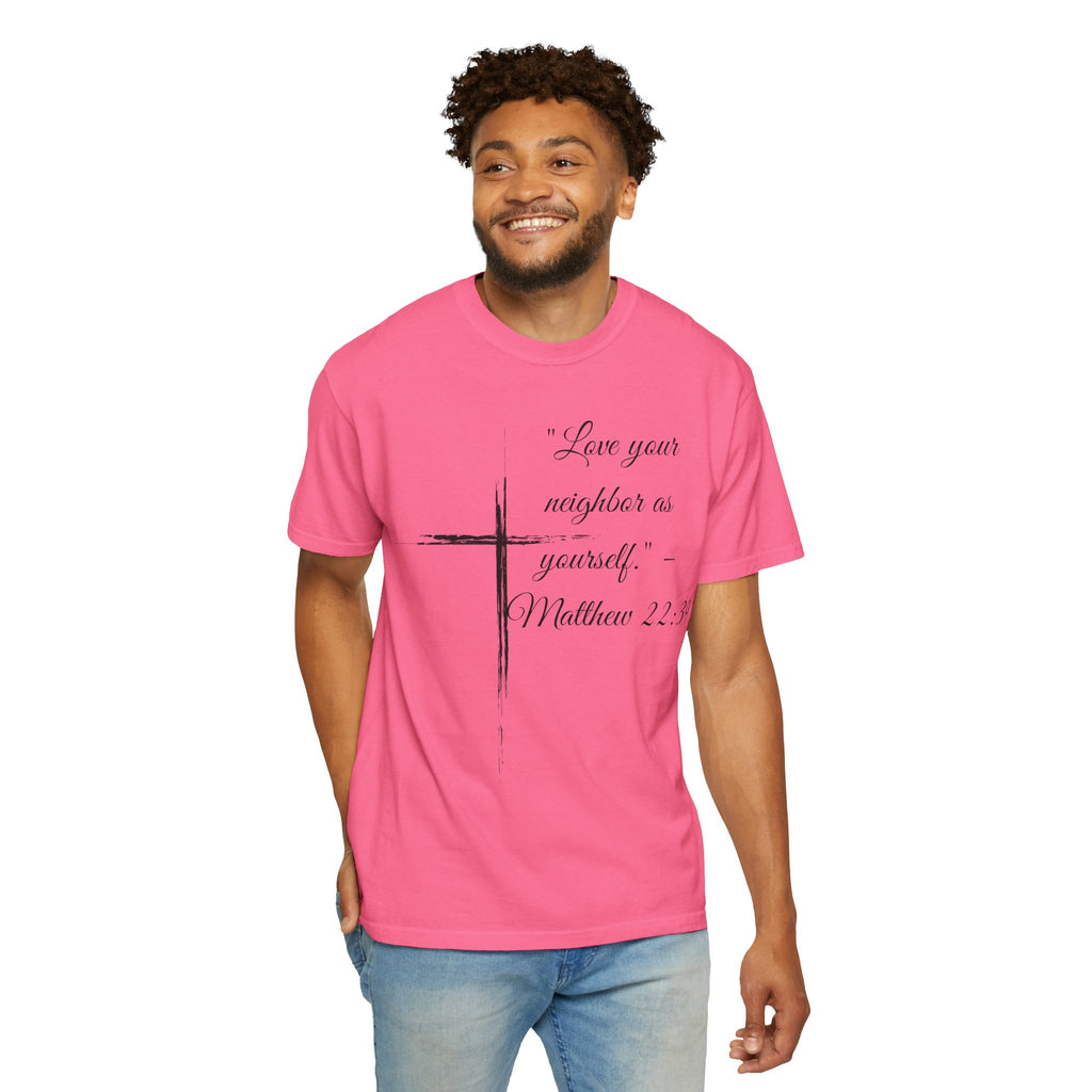 Garment-Dyed Faith T-Shirt, Inspirational Tee, Christian Apparel, Gift for Believers, Scripture Shirt