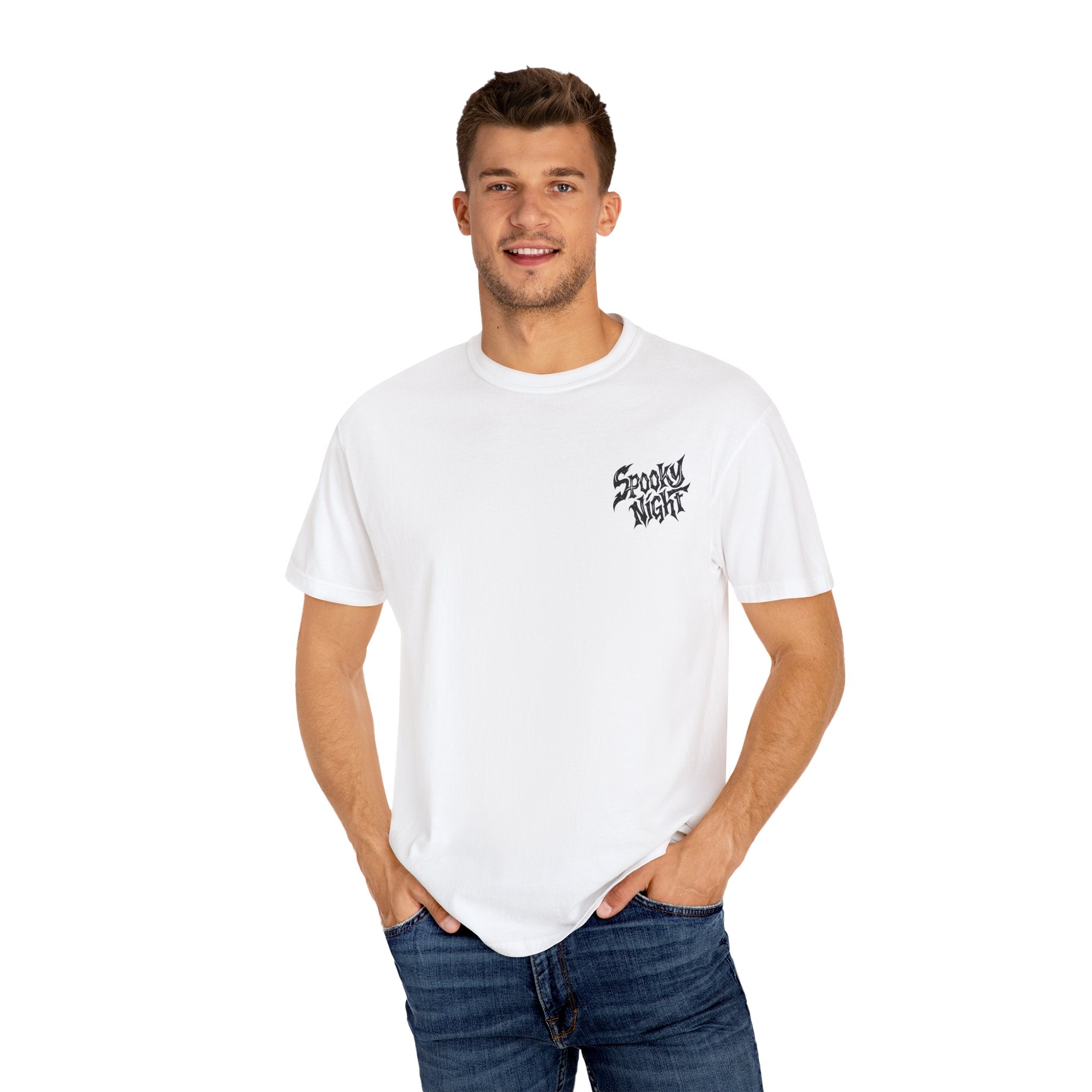 Spooky Night Unisex T-Shirt | Halloween Shirt, Ghost Tee, Casual Wear, Gift for Him & Her, Festive Graphic Tee