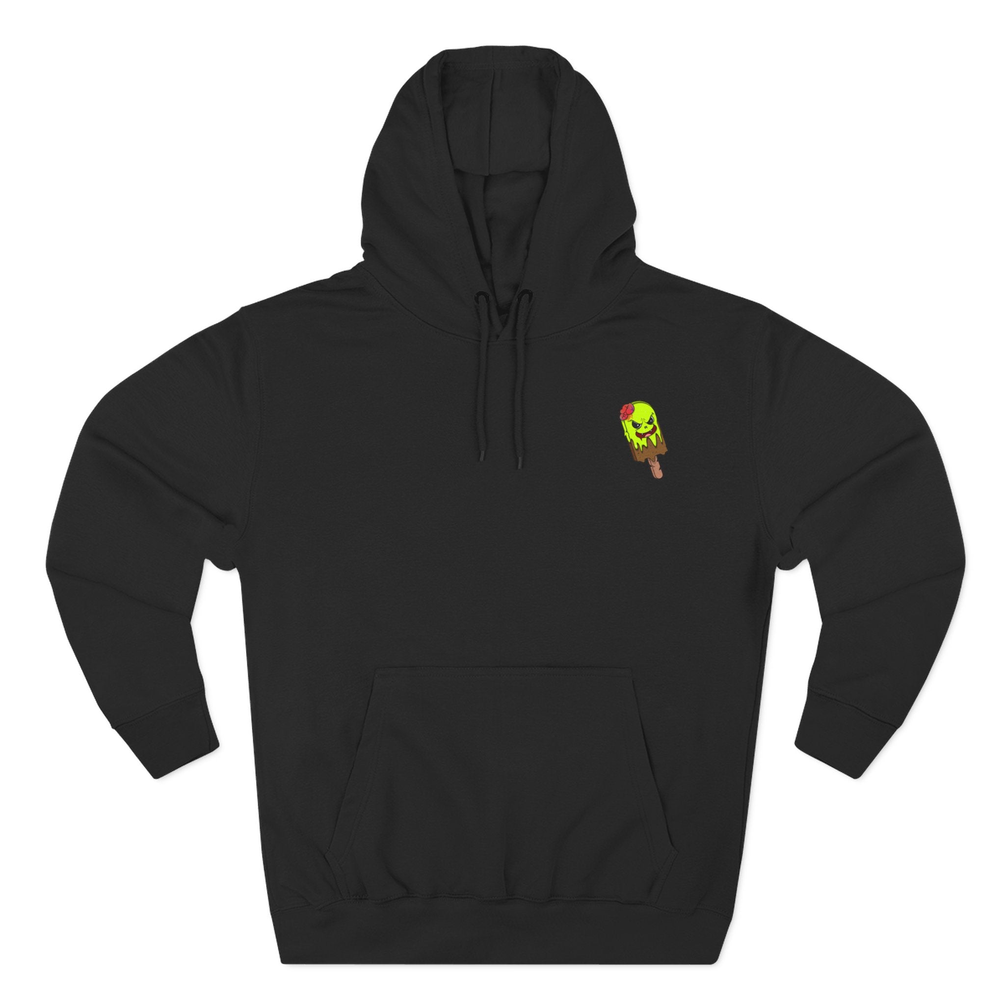 Zombie Hand Three-Panel Fleece Hoodie, Halloween Apparel, Graphic Hoodie, Unisex Sweatshirt, Fun Gift for Friends
