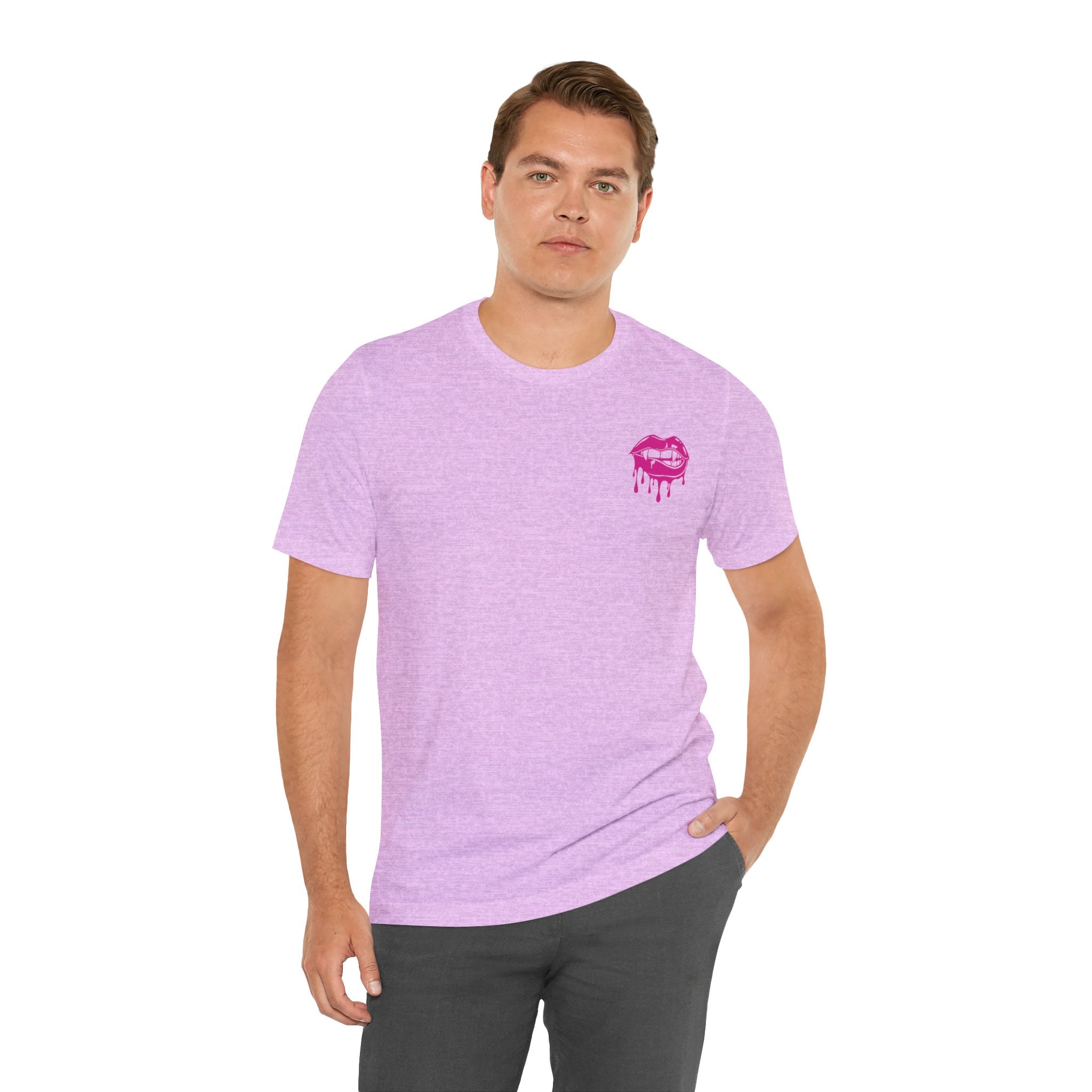 Edgy Graphic Tee with Skull and Lips, Unisex T-Shirt for Trendsetters, Casual Wear, Festival Outfit, Gift for Her/Him