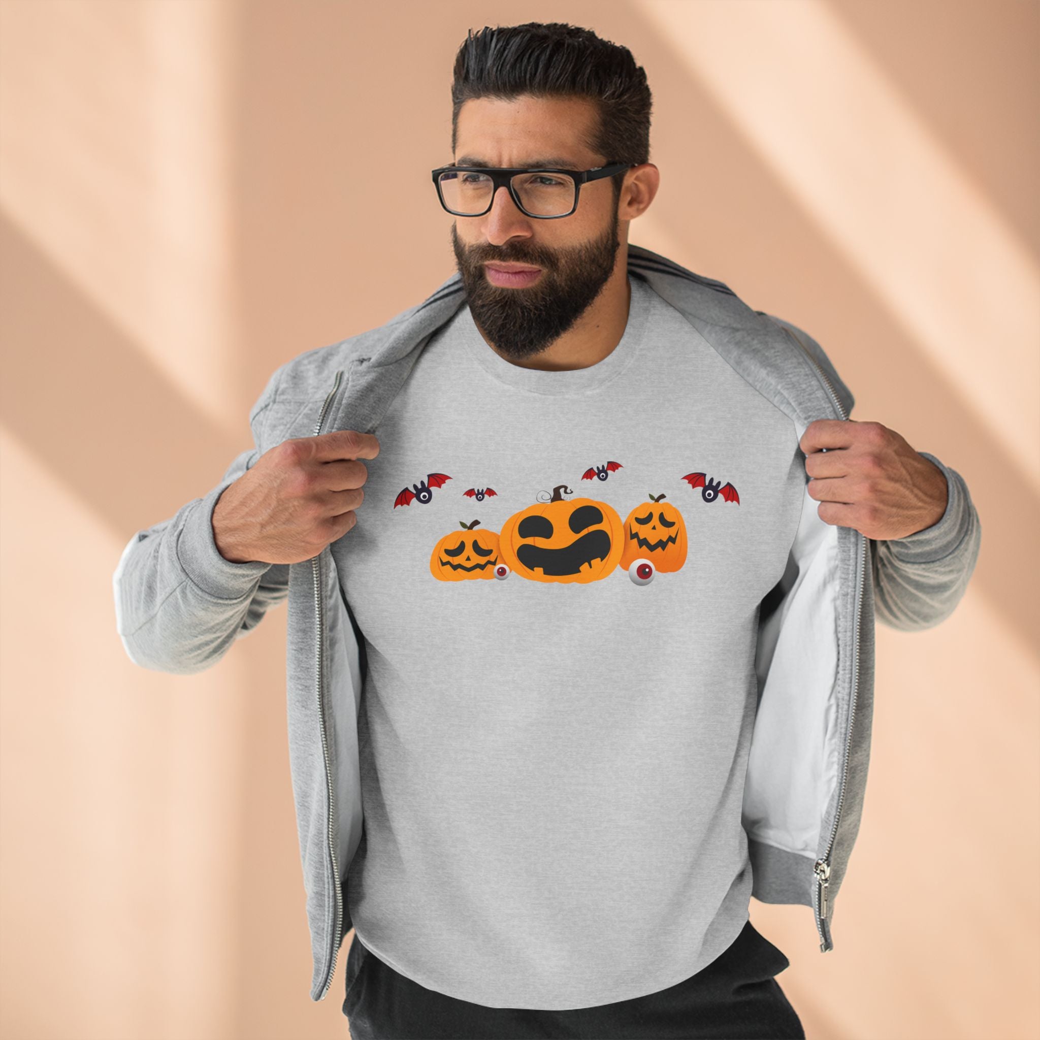 Cozy Halloween Sweatshirt, Unisex Crewneck for Fall, Pumpkin Sweatshirt, Halloween Apparel, Autumn Fashion