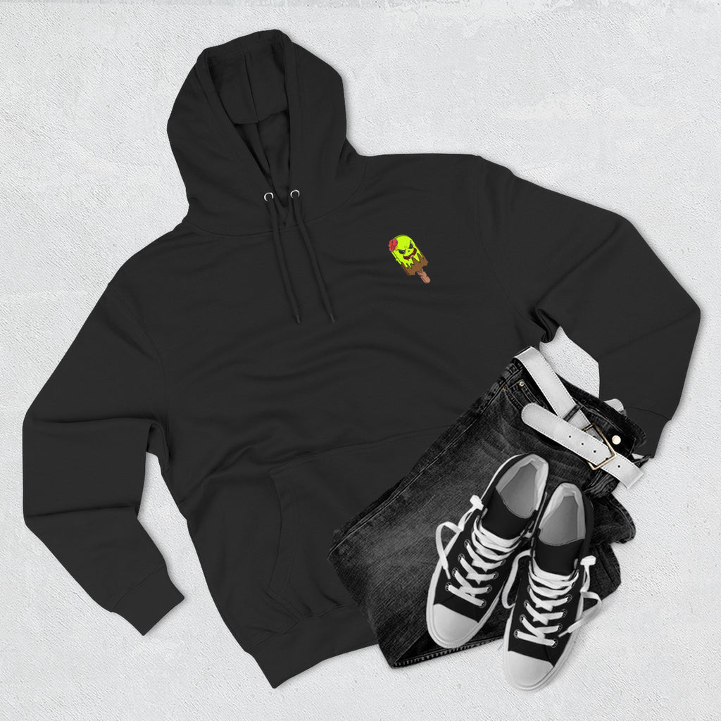 Zombie Hand Three-Panel Fleece Hoodie, Halloween Apparel, Graphic Hoodie, Unisex Sweatshirt, Fun Gift for Friends