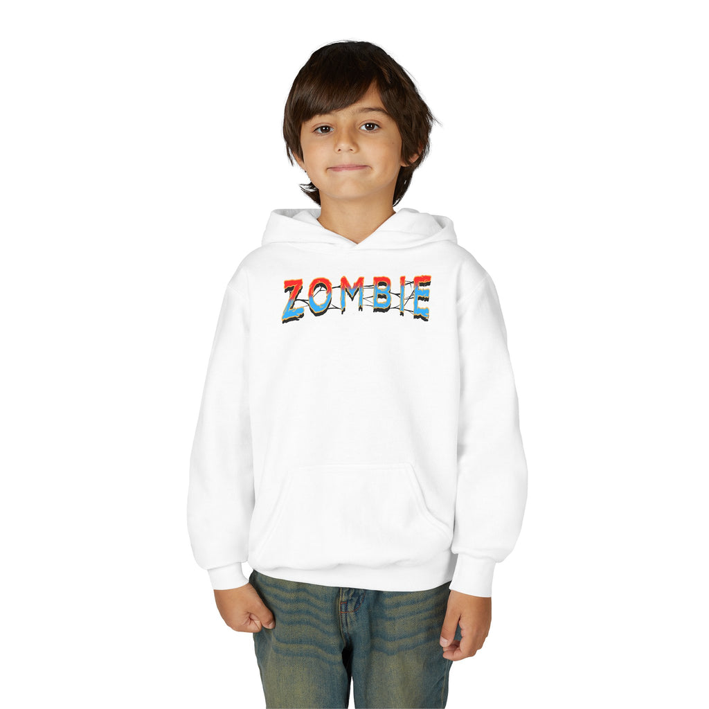 Youth Zombie Hoodie, Fun Halloween Sweatshirt, Cool Costume Apparel, Kids Graphic Hoodie, Gift for Halloween, Scary Cartoon Hoodie