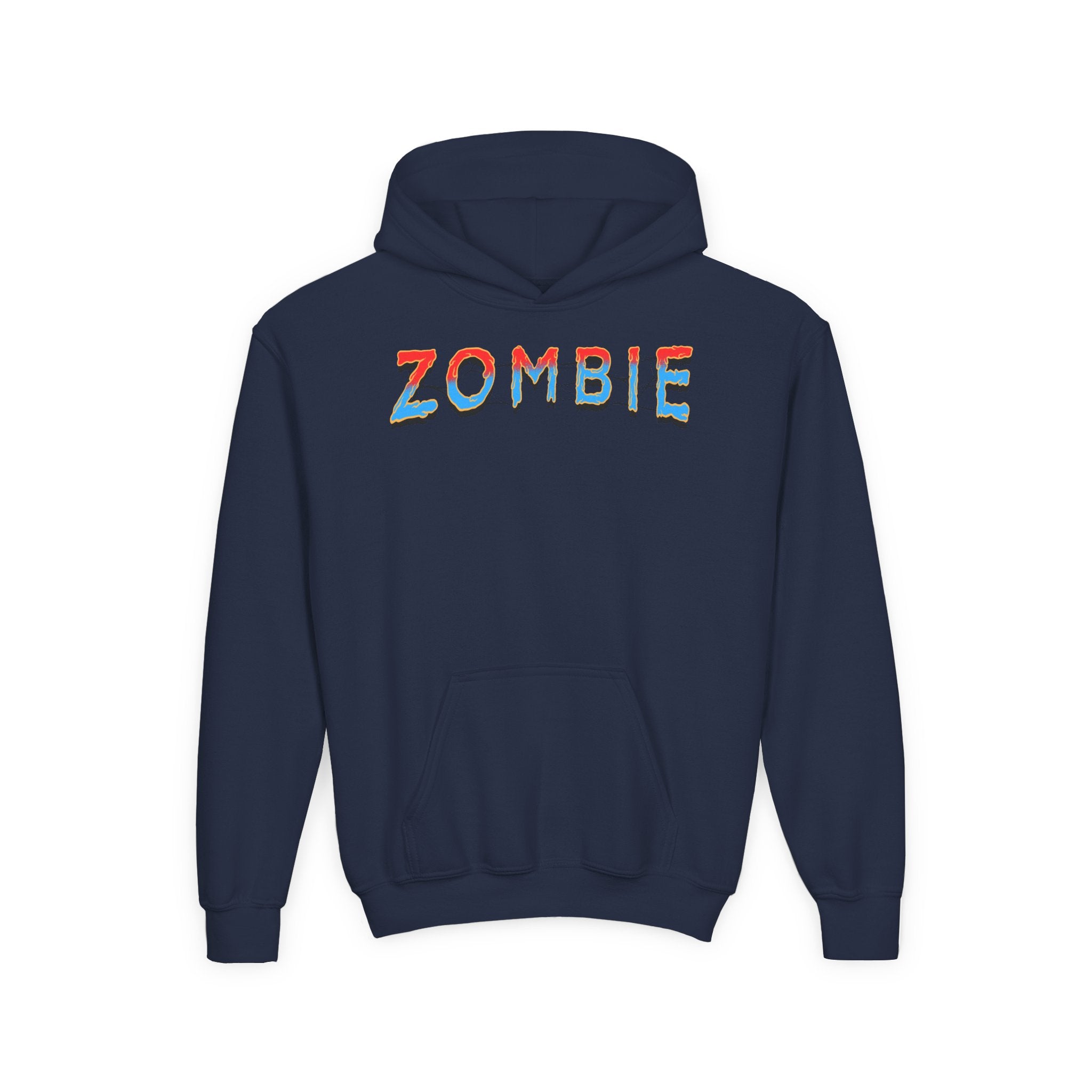 Youth Zombie Hoodie, Fun Halloween Sweatshirt, Cool Costume Apparel, Kids Graphic Hoodie, Gift for Halloween, Scary Cartoon Hoodie