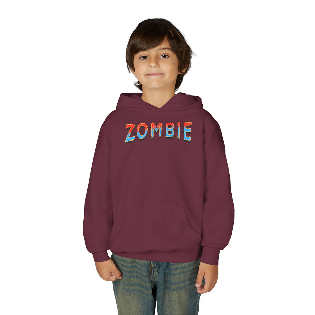 Youth Zombie Hoodie, Fun Halloween Sweatshirt, Cool Costume Apparel, Kids Graphic Hoodie, Gift for Halloween, Scary Cartoon Hoodie