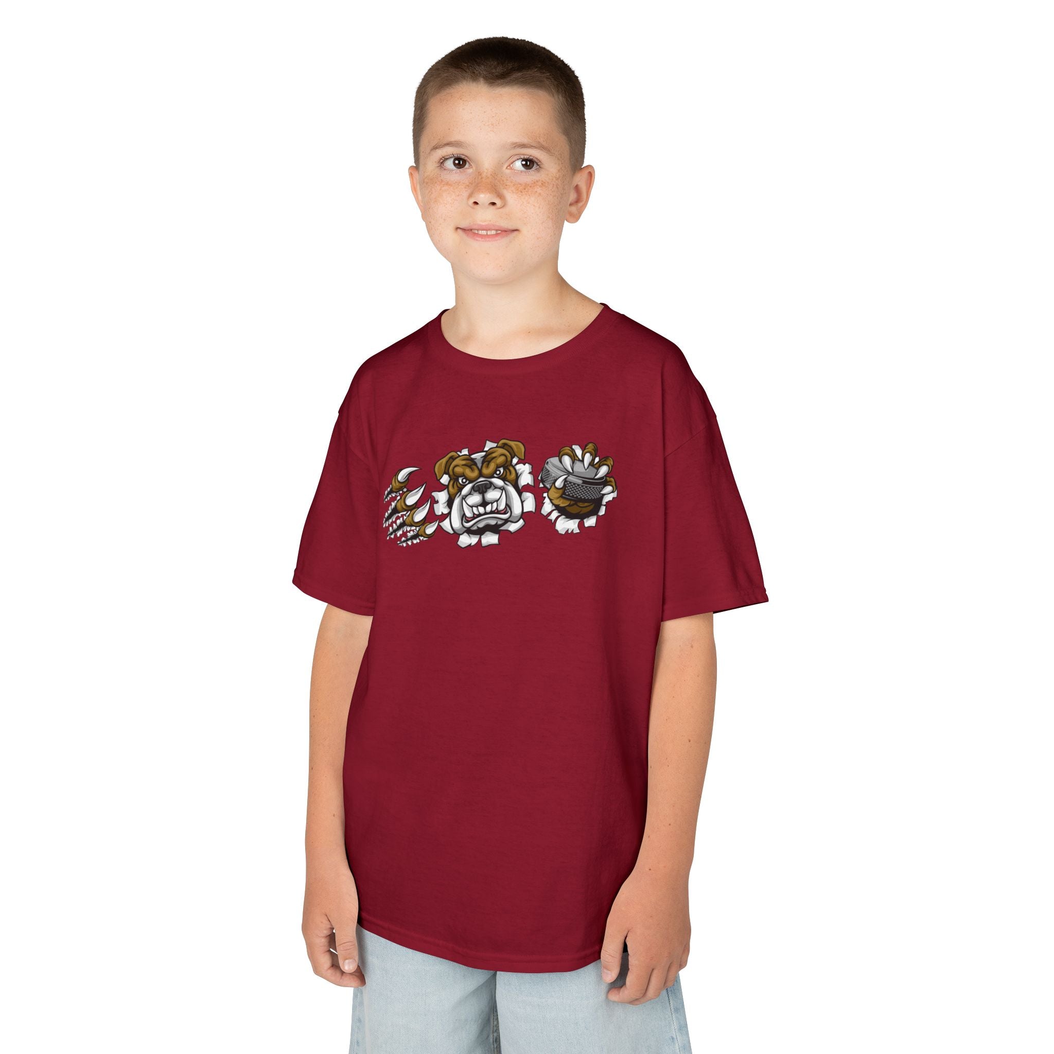 Kids Cartoon Bulldog Tee | Fun Graphic Tee, Cute Kids T-Shirt, Animal Lover Gift, Casual Wear, Birthday Gift