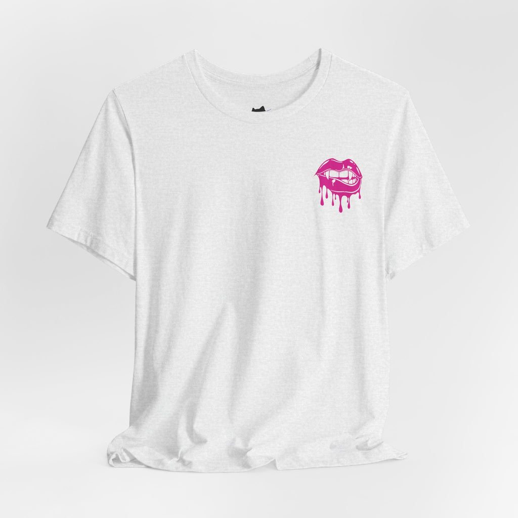 Edgy Graphic Tee with Skull and Lips, Unisex T-Shirt for Trendsetters, Casual Wear, Festival Outfit, Gift for Her/Him
