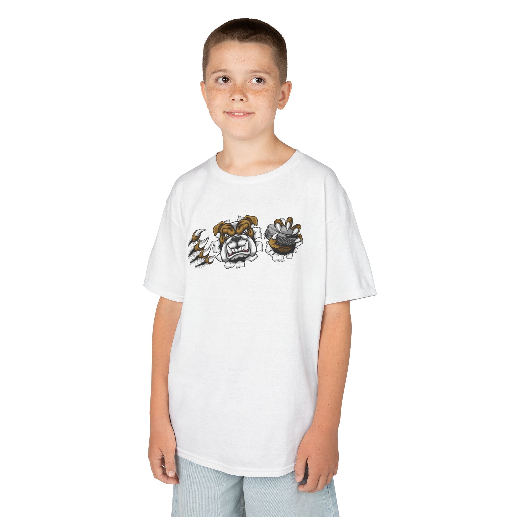 Kids Cartoon Bulldog Tee | Fun Graphic Tee, Cute Kids T-Shirt, Animal Lover Gift, Casual Wear, Birthday Gift