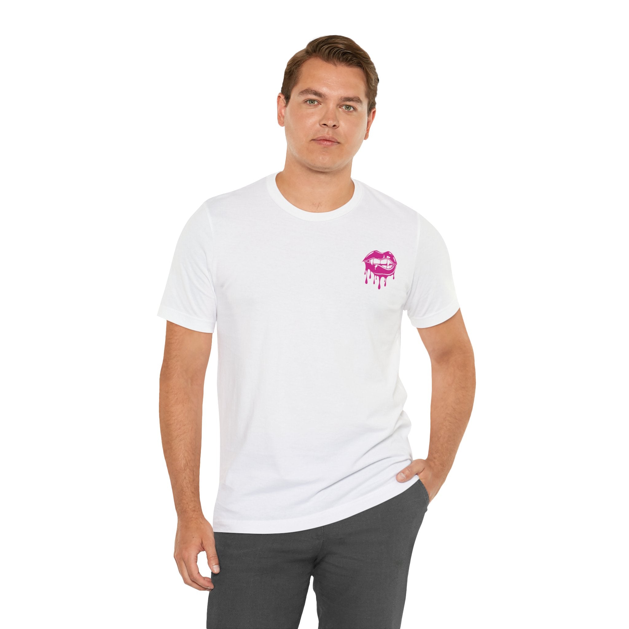Edgy Graphic Tee with Skull and Lips, Unisex T-Shirt for Trendsetters, Casual Wear, Festival Outfit, Gift for Her/Him