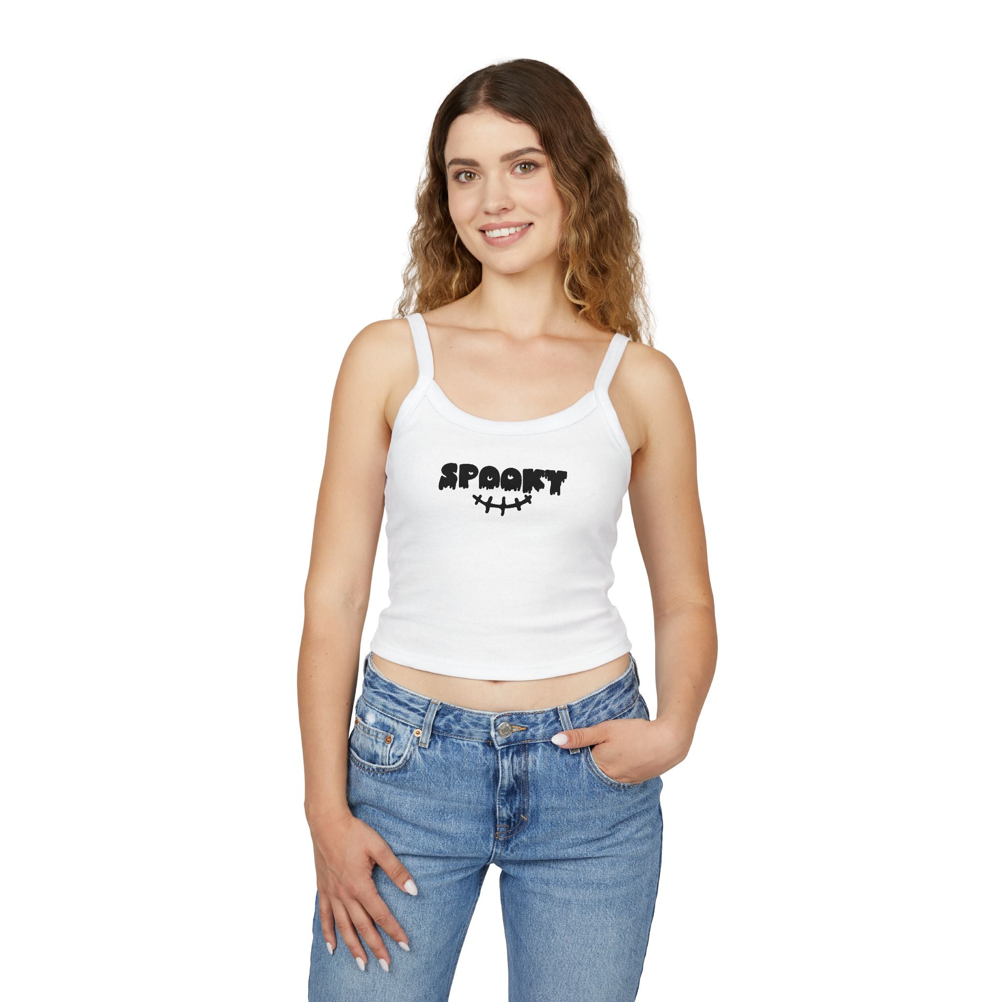 Spooky Women's Spaghetti Strap Tank Top | Halloween Top, Casual Wear, Summer Fashion, Festival Style, Boho Outfit