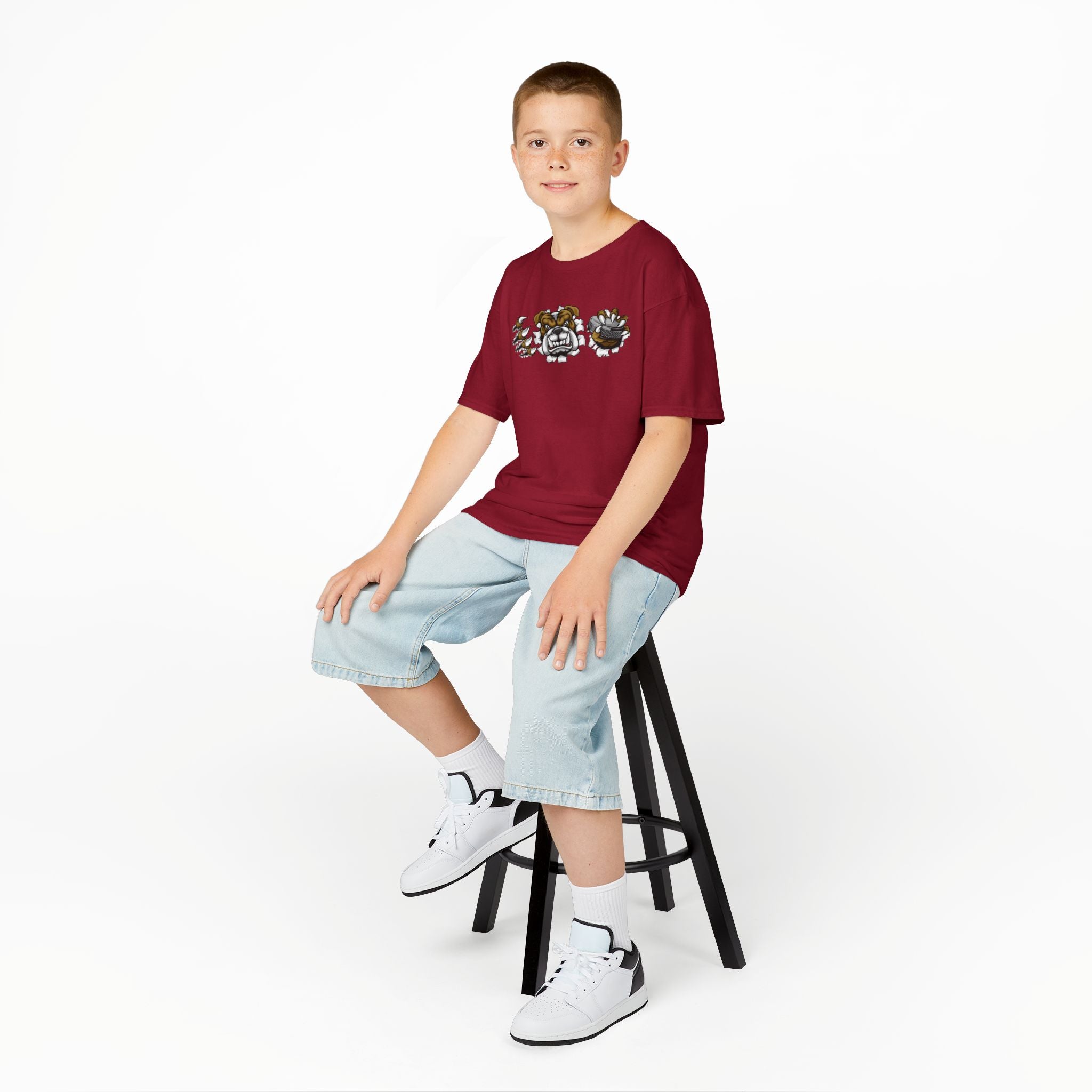 Kids Cartoon Bulldog Tee | Fun Graphic Tee, Cute Kids T-Shirt, Animal Lover Gift, Casual Wear, Birthday Gift