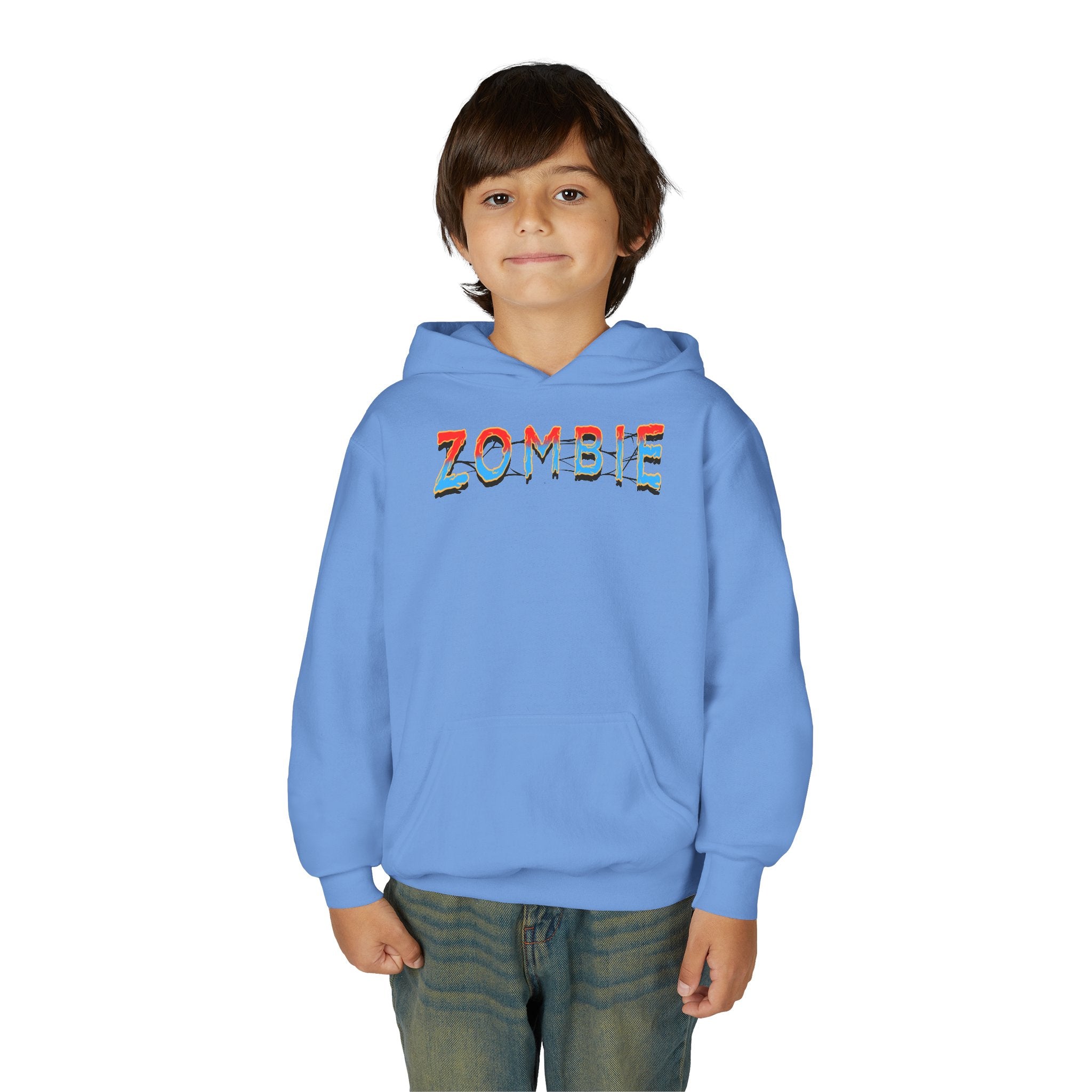 Youth Zombie Hoodie, Fun Halloween Sweatshirt, Cool Costume Apparel, Kids Graphic Hoodie, Gift for Halloween, Scary Cartoon Hoodie