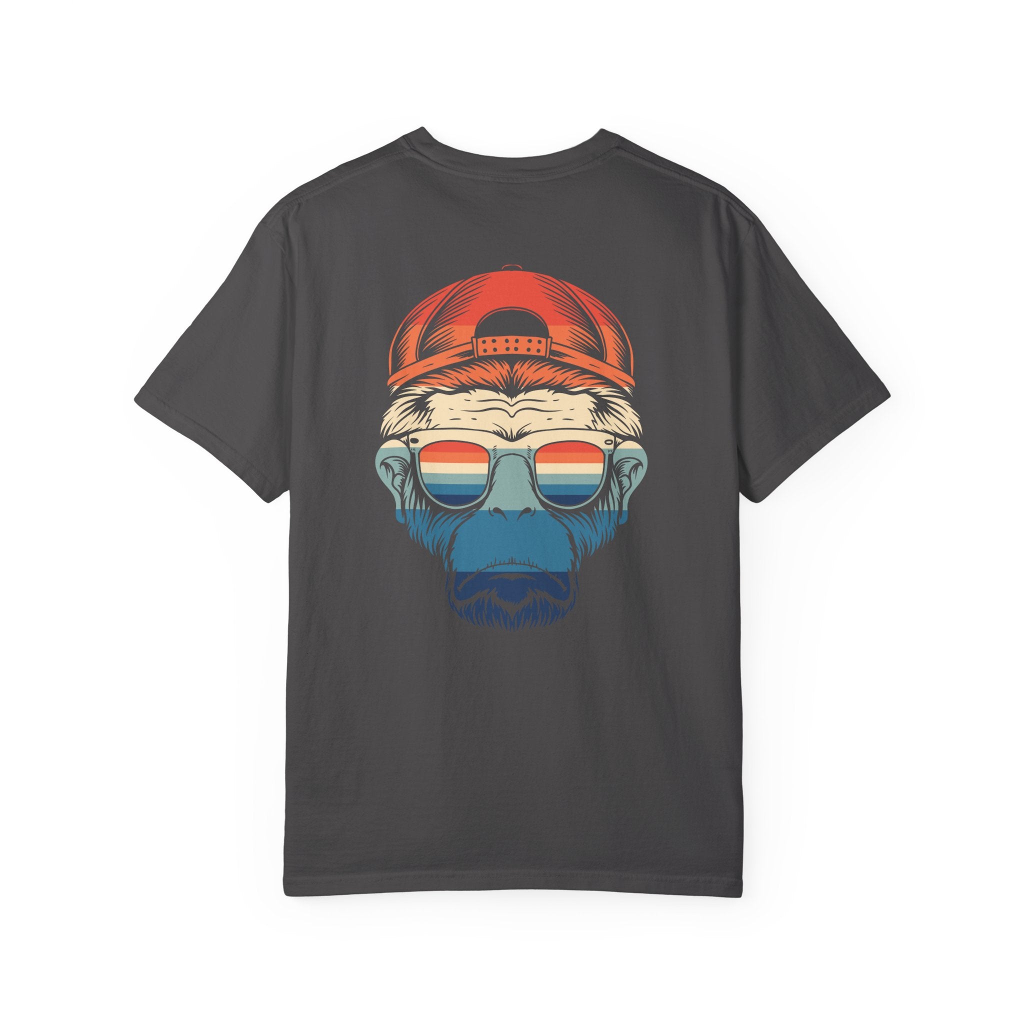 Retro Monkey Graphic T-Shirt, Unisex Casual Tee, Perfect for Summer, Gifts for Animal Lovers, Beachwear, Fun Retro Style