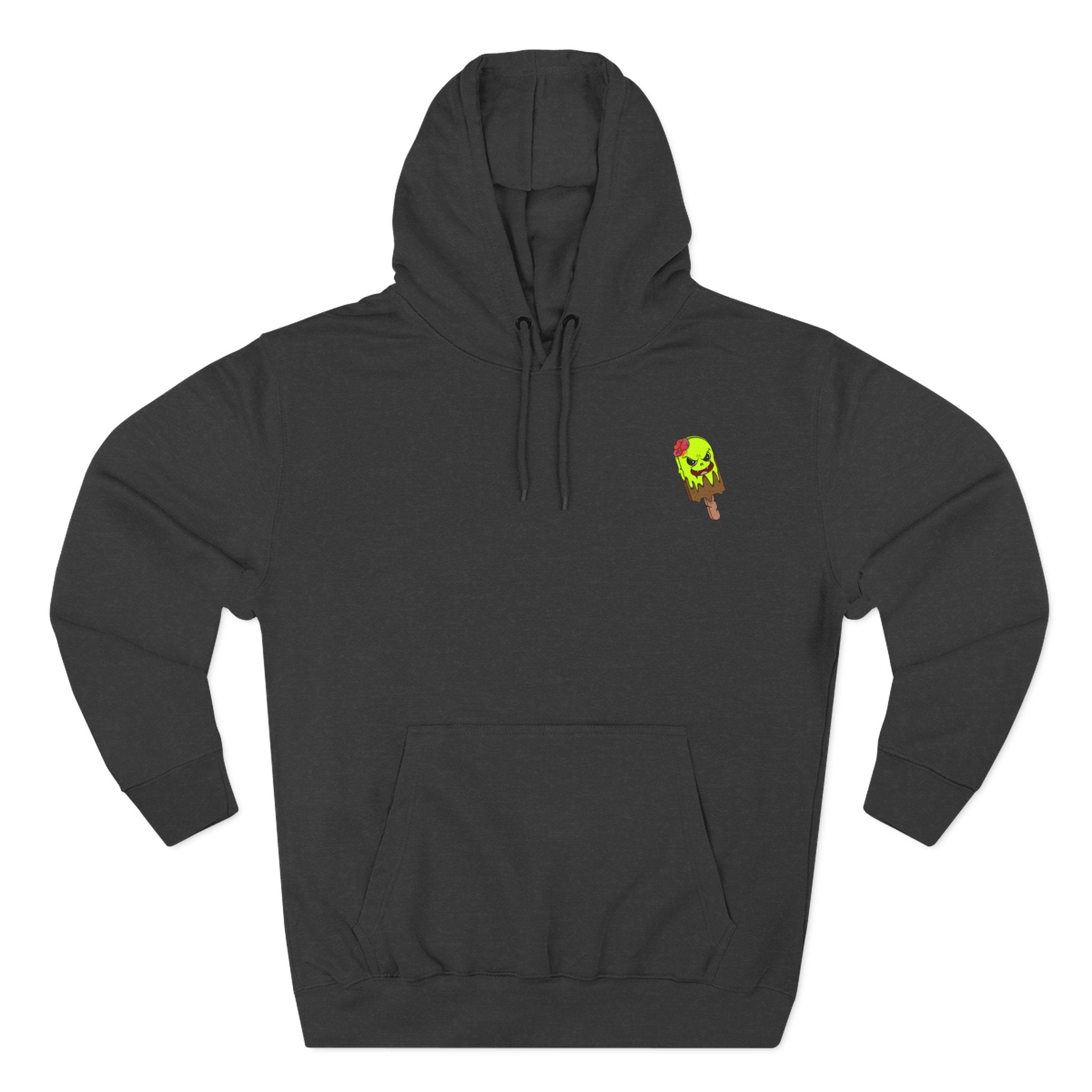 Zombie Hand Three-Panel Fleece Hoodie, Halloween Apparel, Graphic Hoodie, Unisex Sweatshirt, Fun Gift for Friends