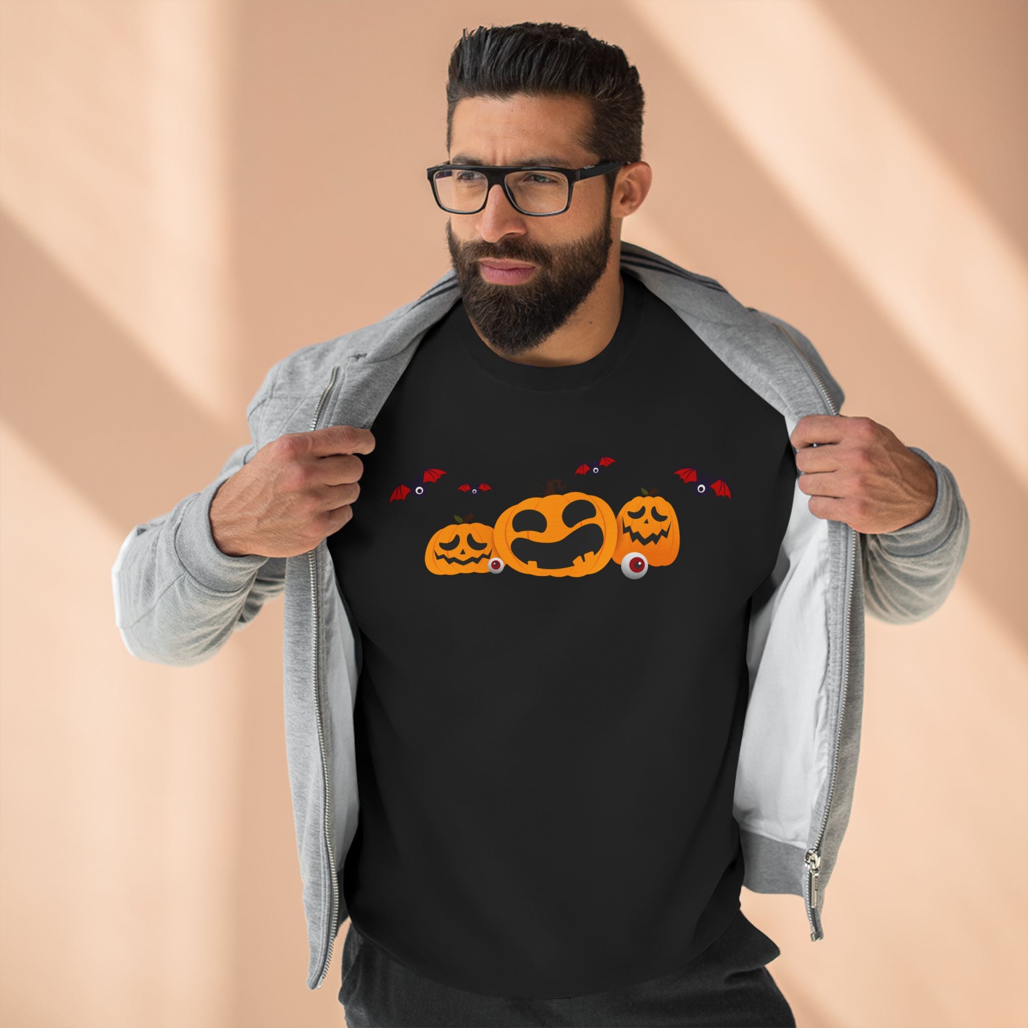 Cozy Halloween Sweatshirt, Unisex Crewneck for Fall, Pumpkin Sweatshirt, Halloween Apparel, Autumn Fashion