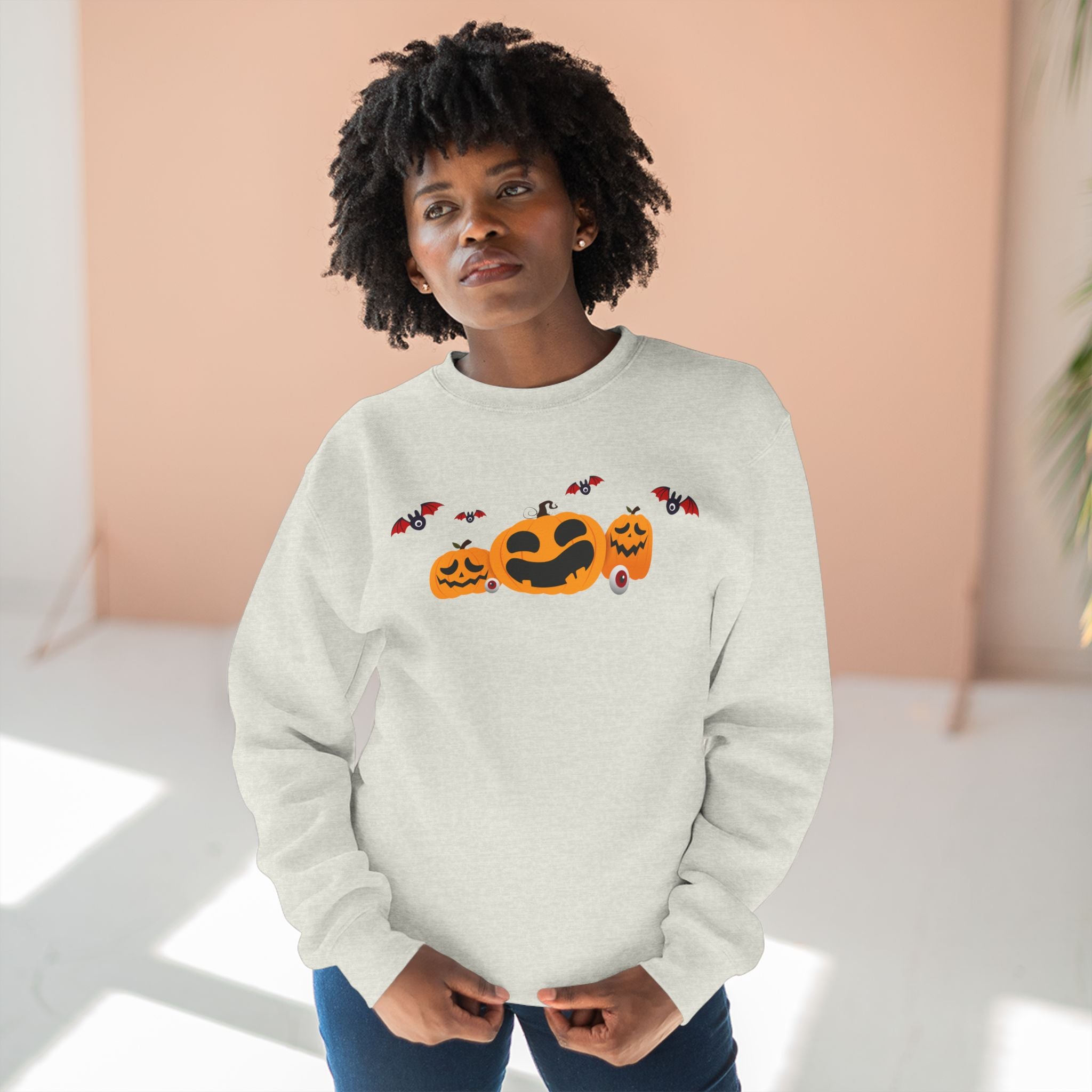 Cozy Halloween Sweatshirt, Unisex Crewneck for Fall, Pumpkin Sweatshirt, Halloween Apparel, Autumn Fashion