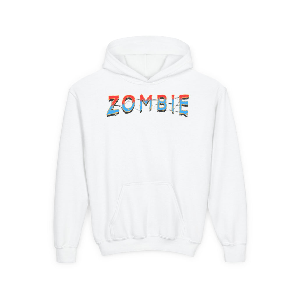 Youth Zombie Hoodie, Fun Halloween Sweatshirt, Cool Costume Apparel, Kids Graphic Hoodie, Gift for Halloween, Scary Cartoon Hoodie