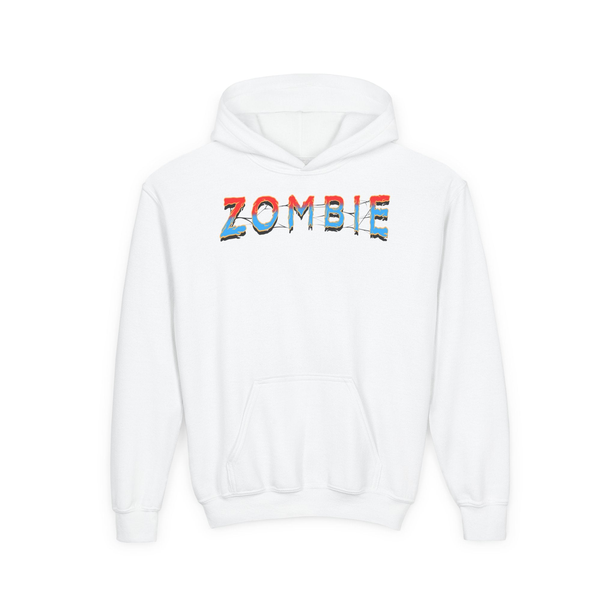 Youth Zombie Hoodie, Fun Halloween Sweatshirt, Cool Costume Apparel, Kids Graphic Hoodie, Gift for Halloween, Scary Cartoon Hoodie