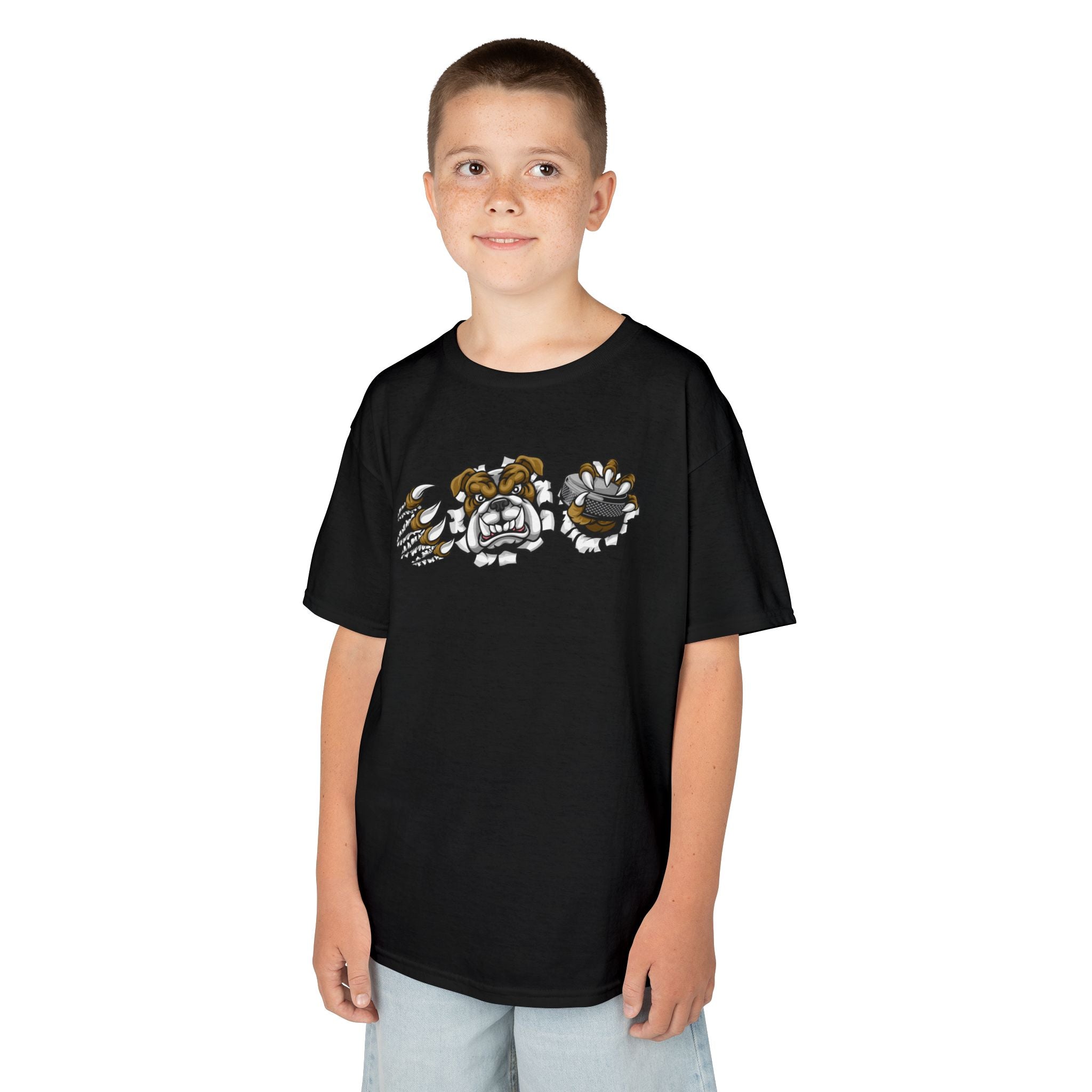 Kids Cartoon Bulldog Tee | Fun Graphic Tee, Cute Kids T-Shirt, Animal Lover Gift, Casual Wear, Birthday Gift