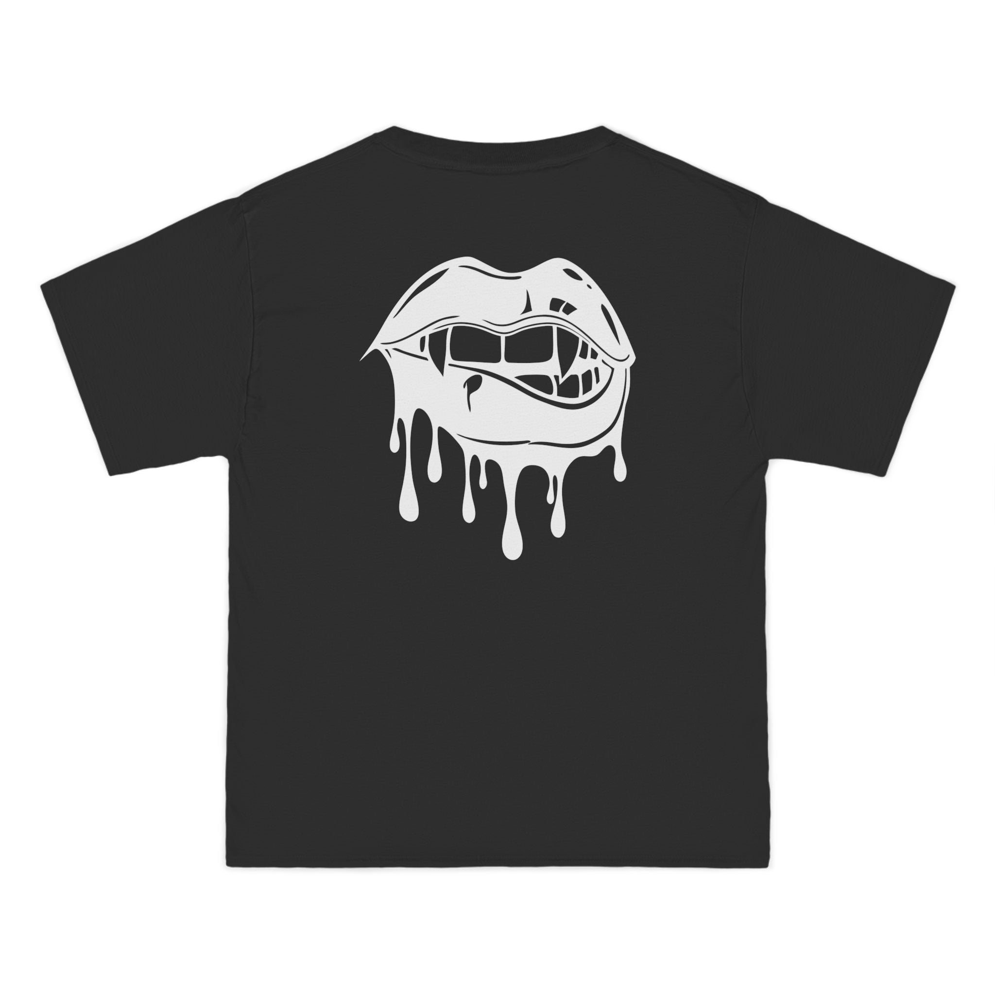 Edgy Graphic Tee with Dripping Lips Design | Casual Streetwear, Unique Gift, Trendy T-shirt, Artful Apparel, Everyday Wear