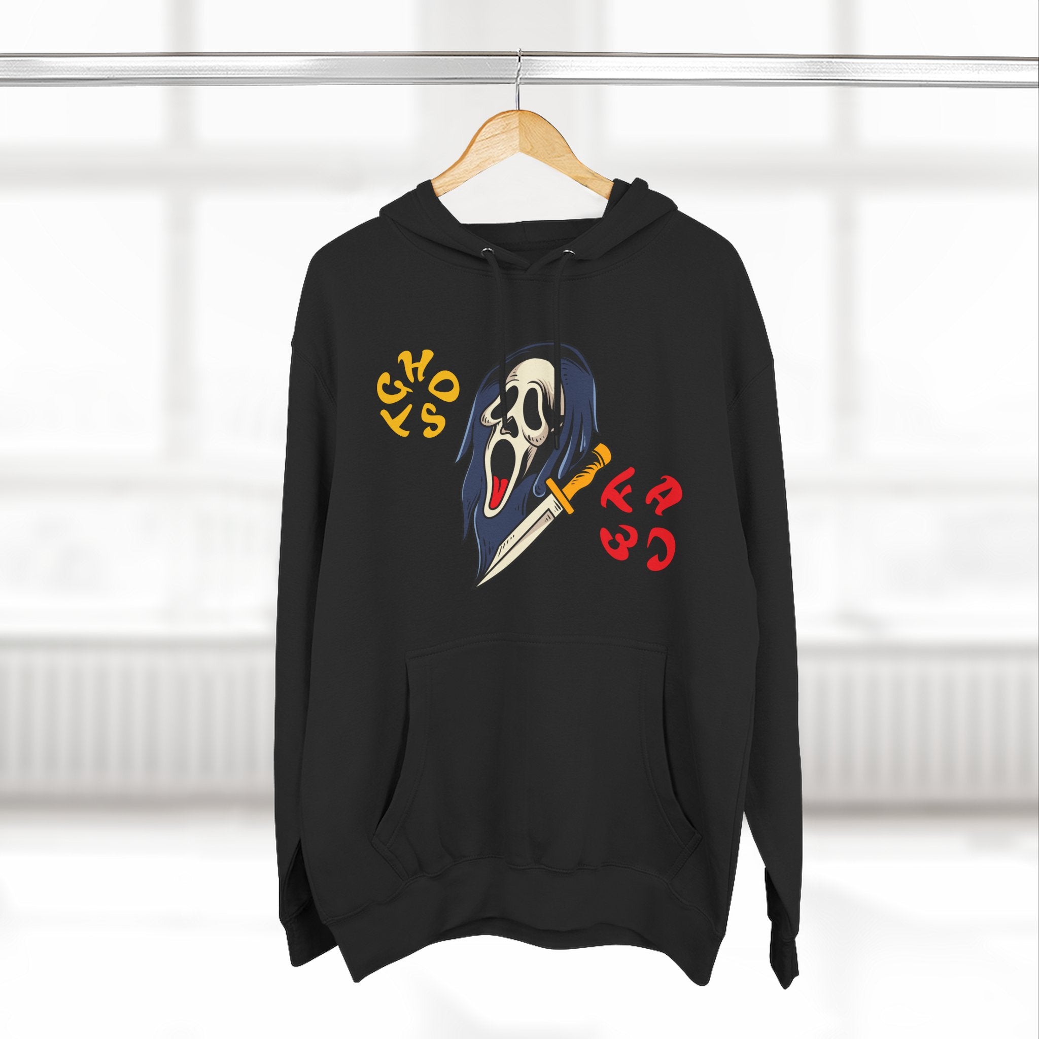Spooky Three-Panel Fleece Hoodie: Cozy Horror Fashion, Halloween Apparel, Scary Movie Lover Gift, Unique Graphic Sweatshirt, [...]